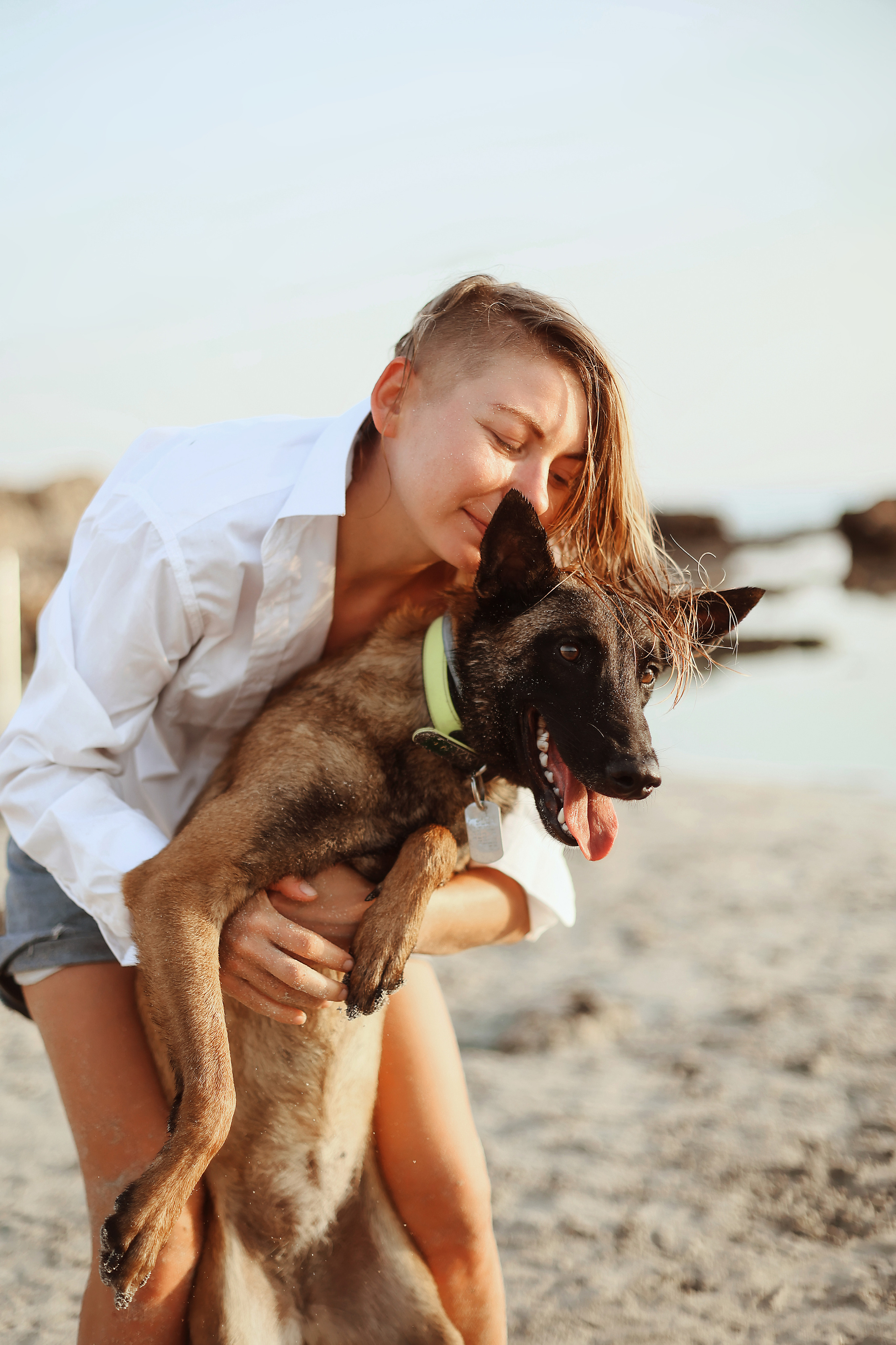 Photoshoot with a pet, Ayia Napa. May, 2022. Home