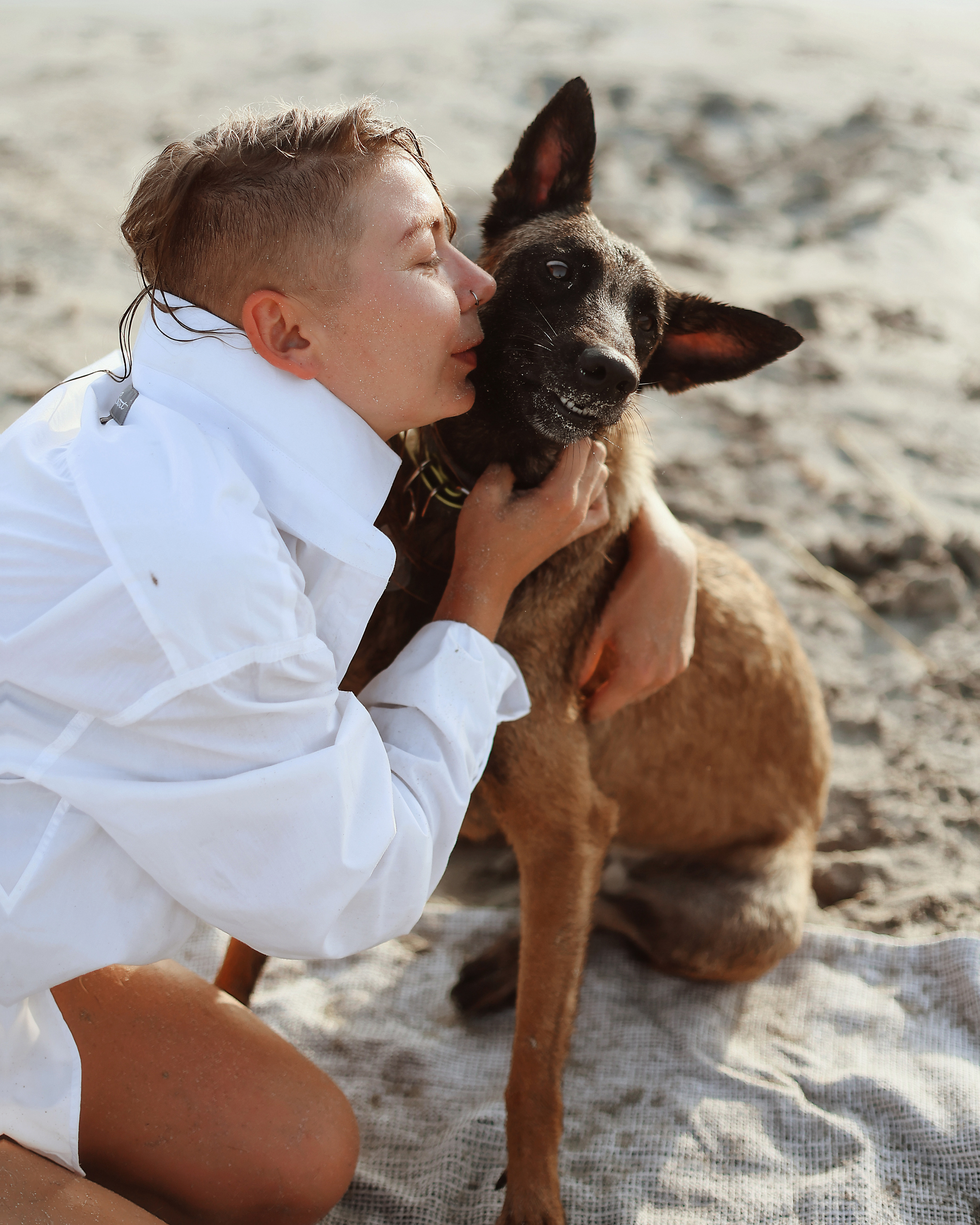 Photoshoot with a pet, Ayia Napa. May, 2022. Home