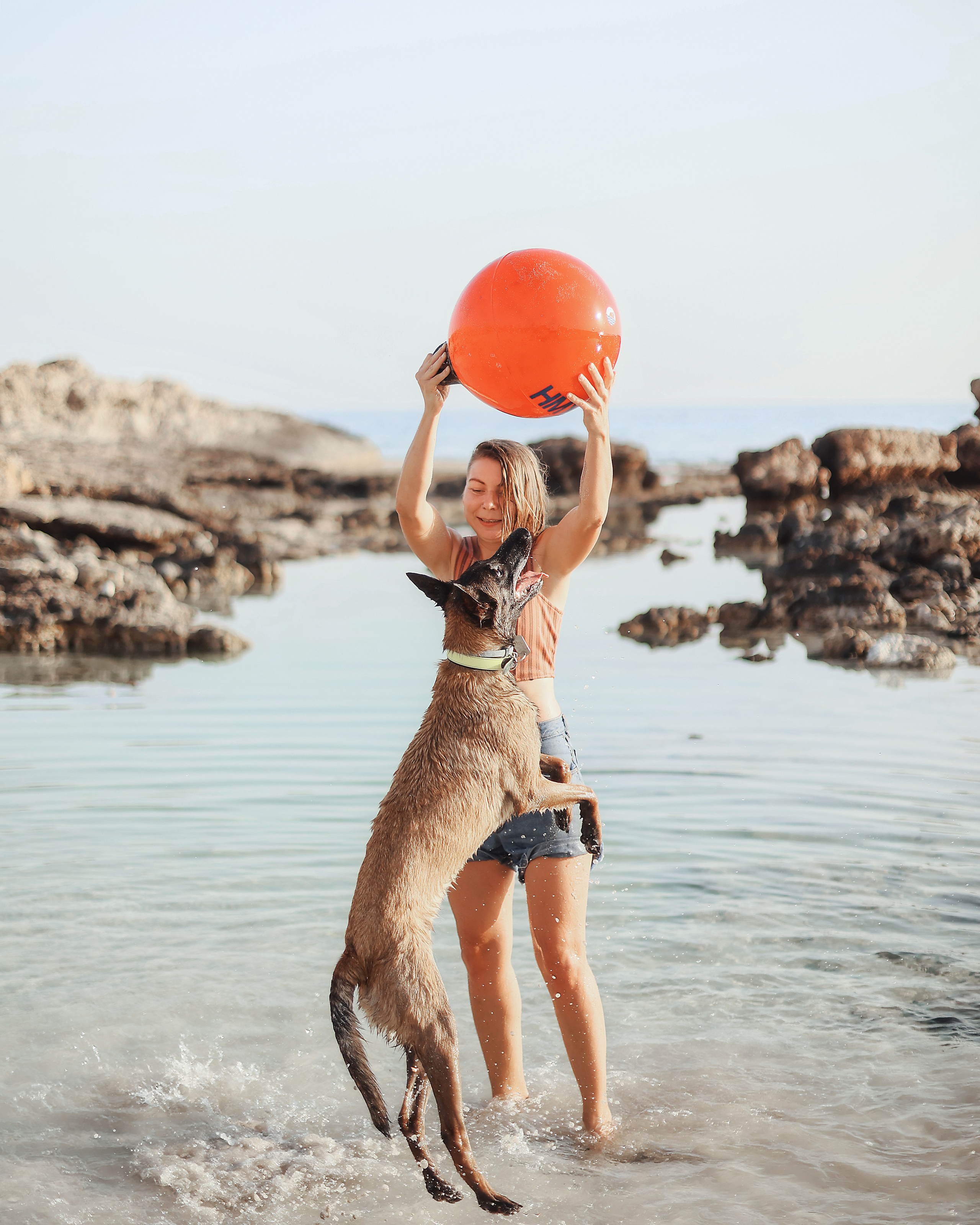 Photoshoot with a pet, Ayia Napa. May, 2022. Home