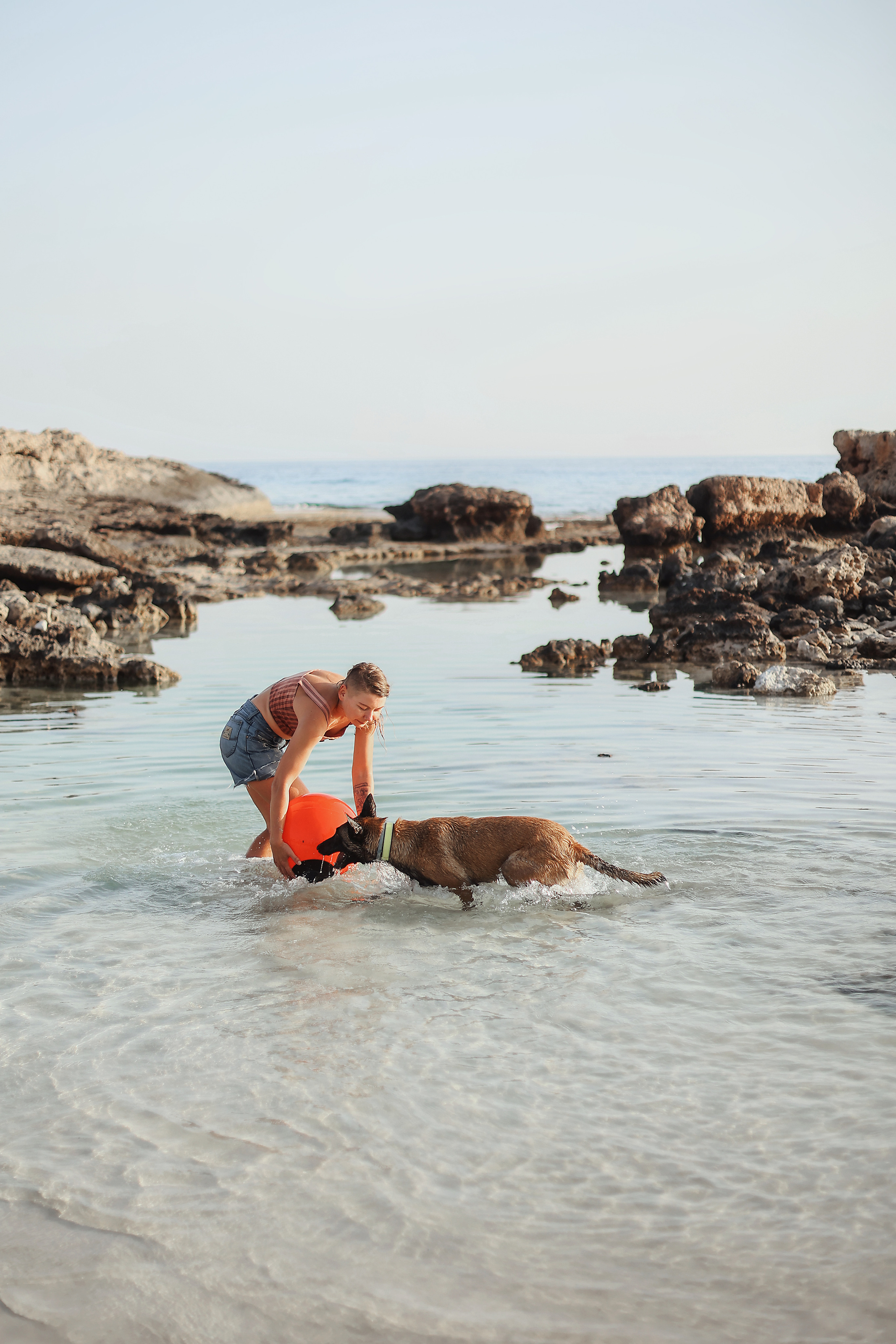 Photoshoot with a pet, Ayia Napa. May, 2022. Home