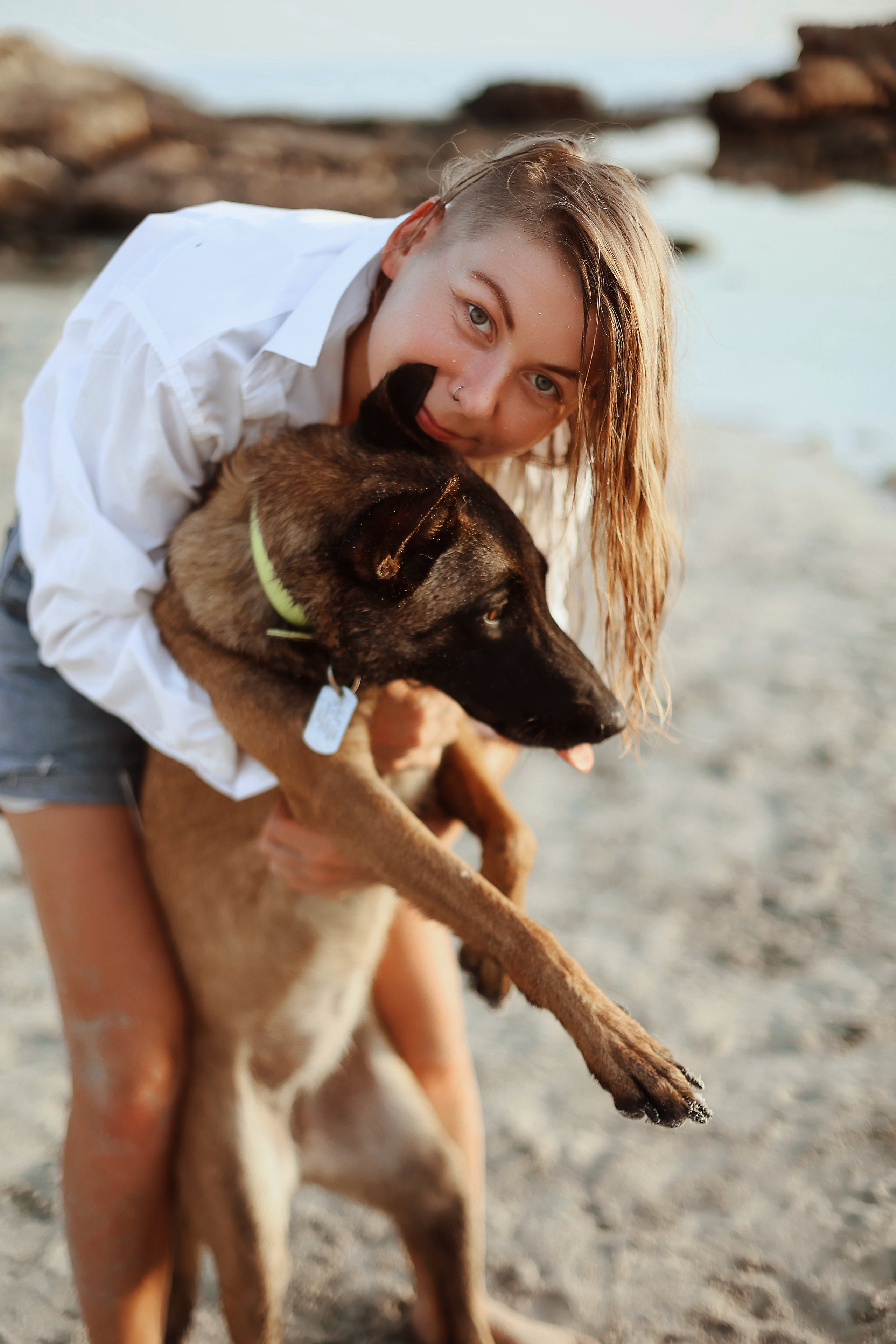 Photoshoot with a pet, Ayia Napa. May, 2022. Home