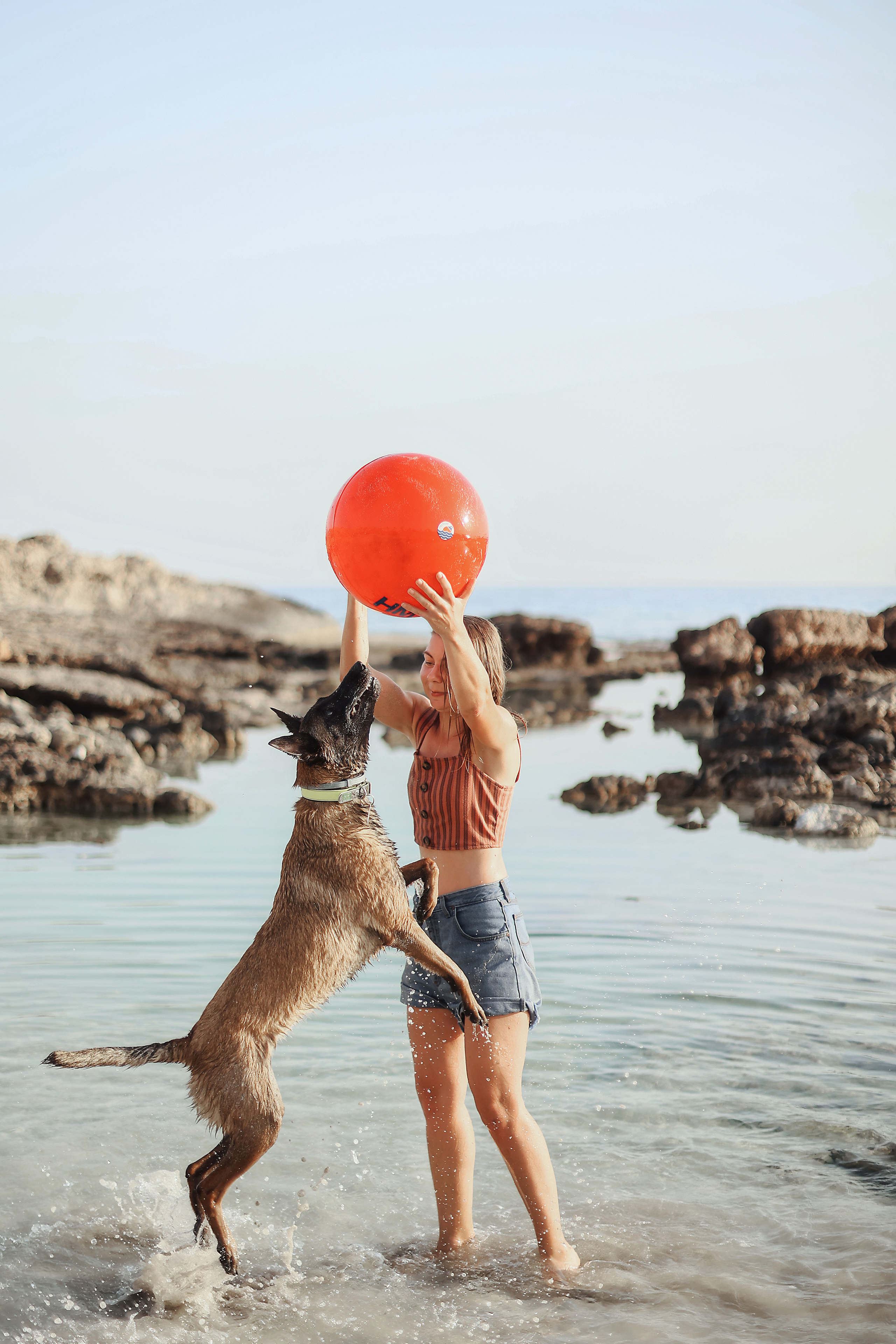 Photoshoot with a pet, Ayia Napa. May, 2022. Home