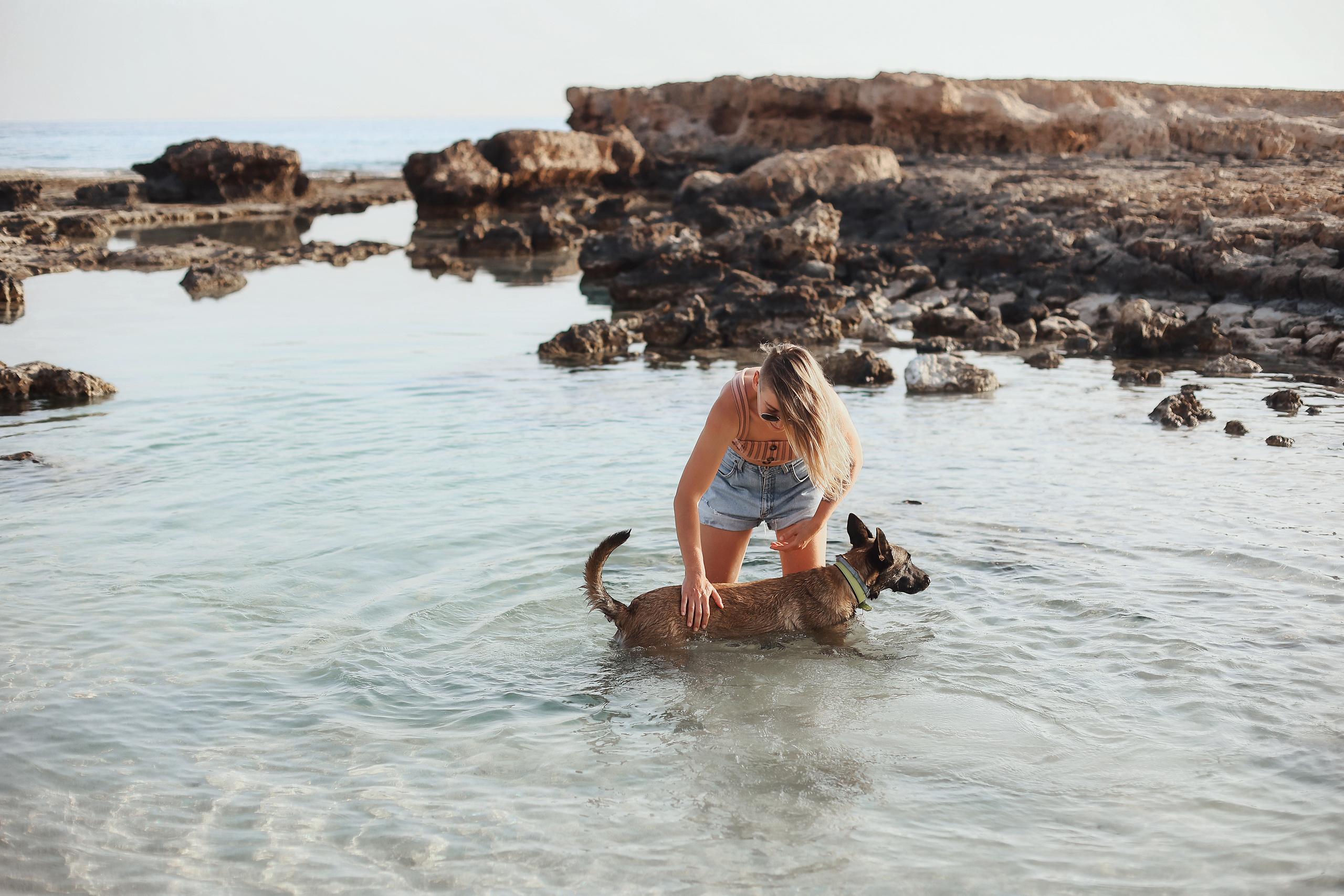 Photoshoot with a pet, Ayia Napa. May, 2022. Home