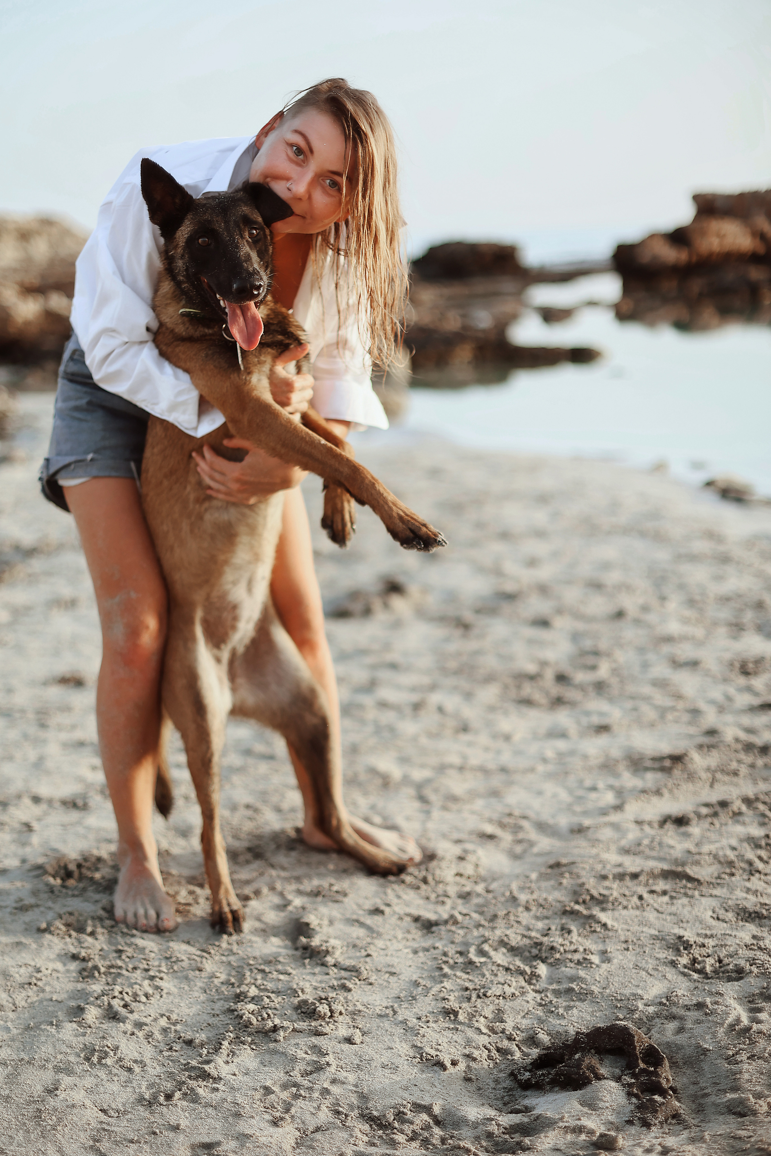 Photoshoot with a pet, Ayia Napa. May, 2022. Home