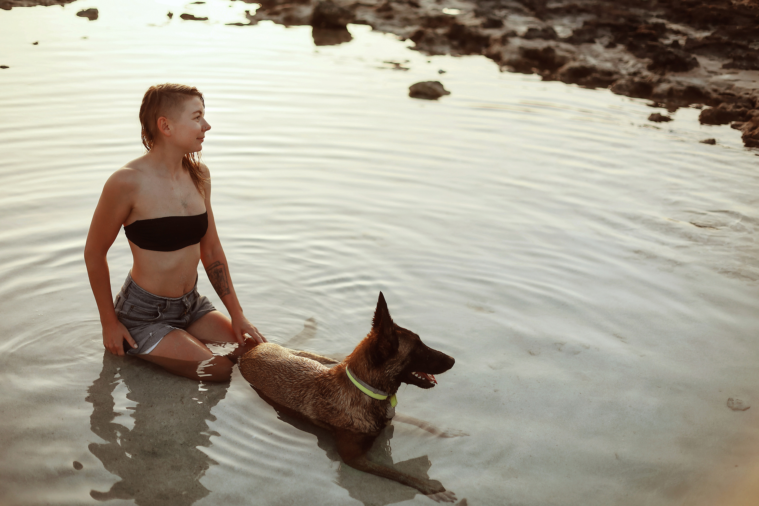 Photoshoot with a pet, Ayia Napa. May, 2022. Home