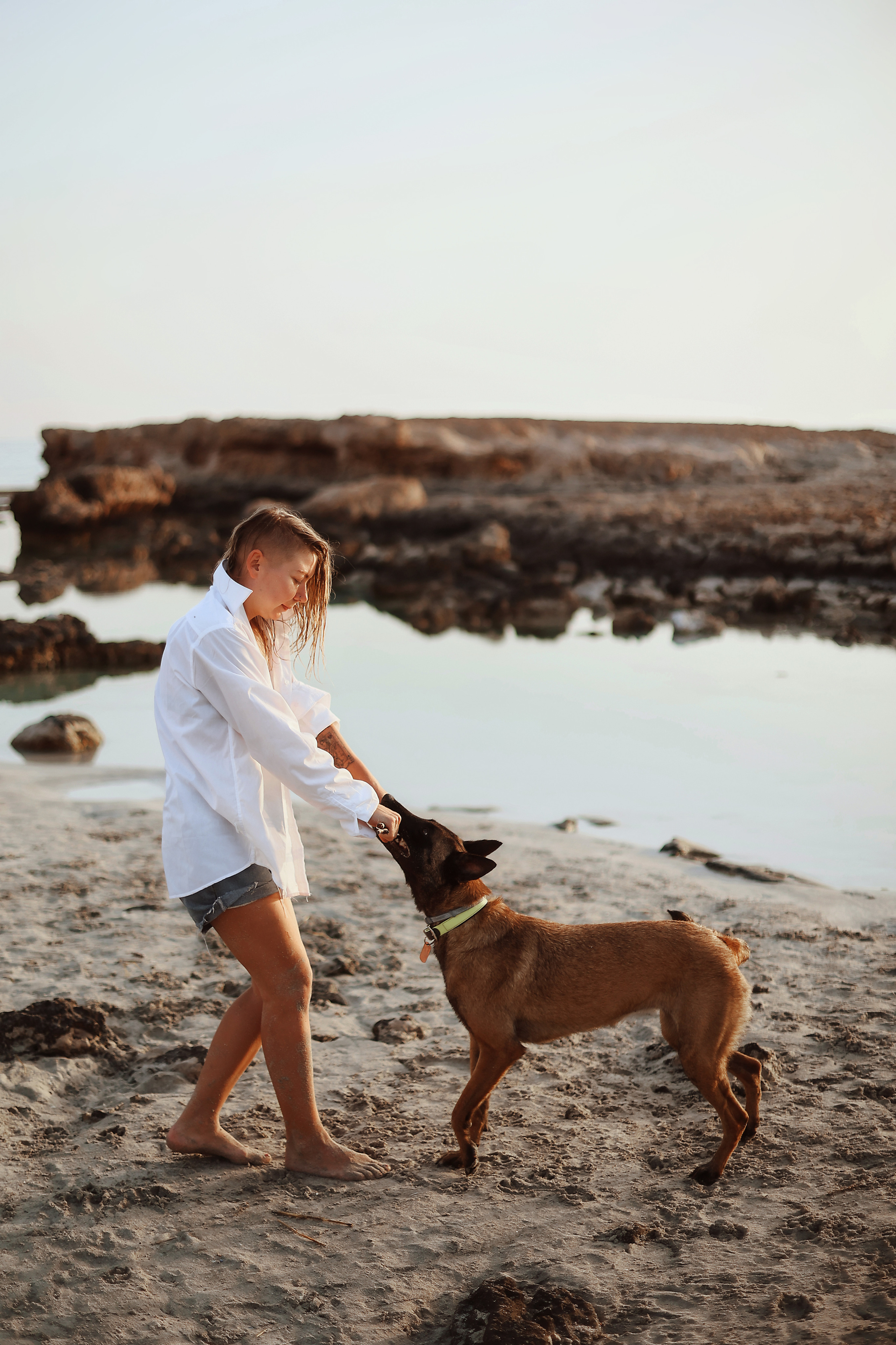 Photoshoot with a pet, Ayia Napa. May, 2022. Home