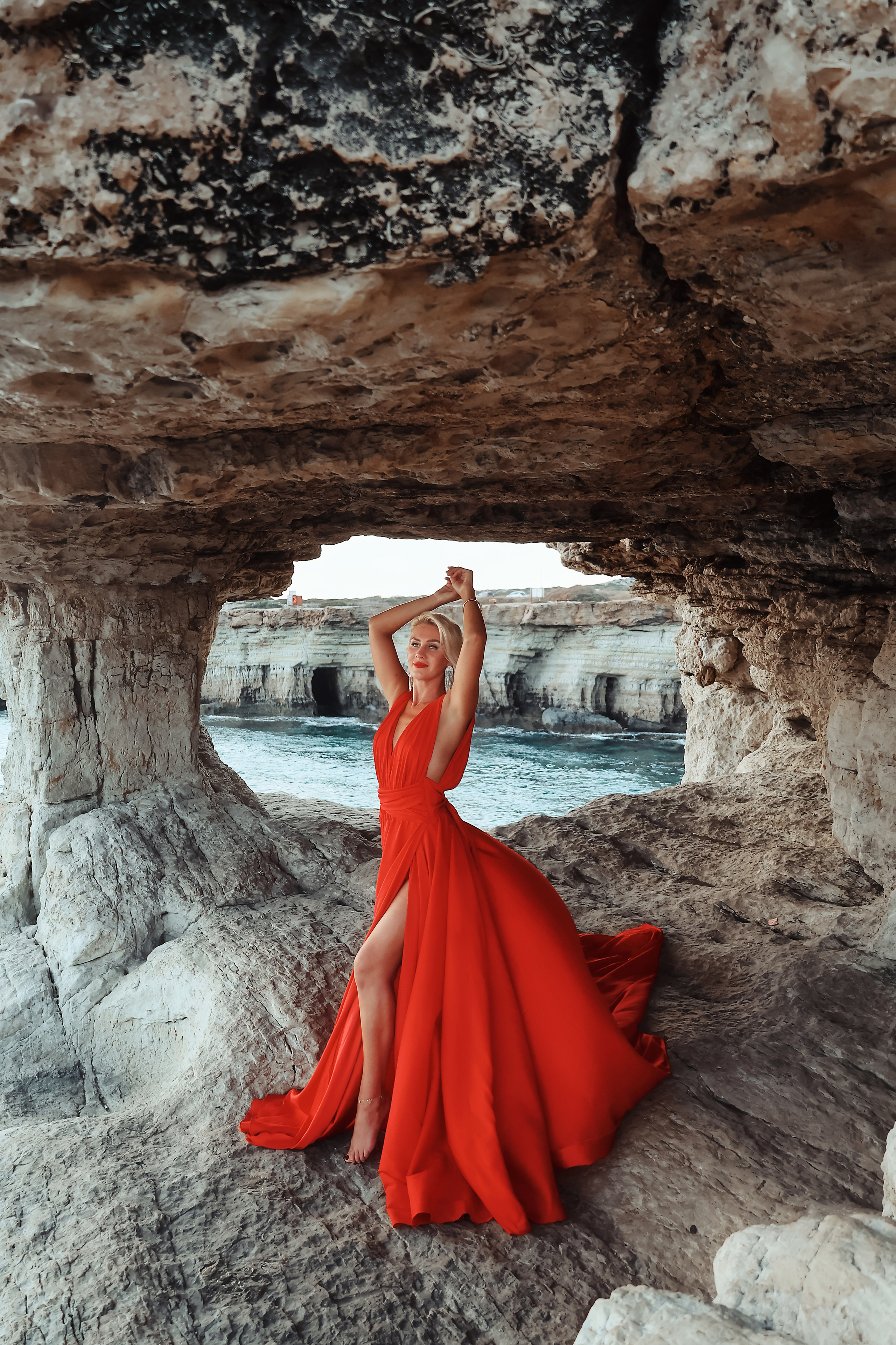Индивидуальная фотосессия в летящем платье, Айя-Напа. Июнь, 2022. Kipriotka. Ваш фотограф на Кипре (Айя-Напа, Протарас)