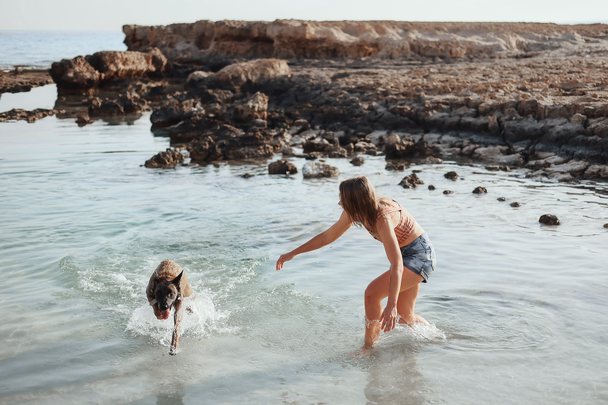 Photoshoot with a pet, Ayia Napa. May, 2022. Home
