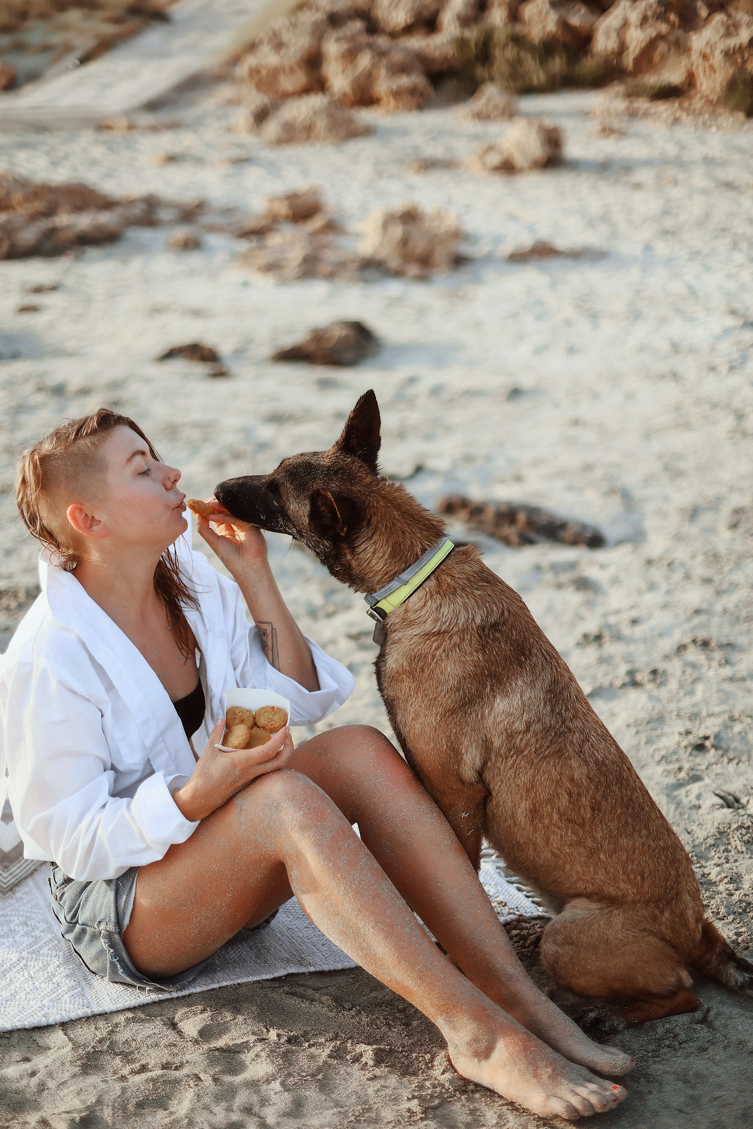 Photoshoot with a pet, Ayia Napa. May, 2022. Home