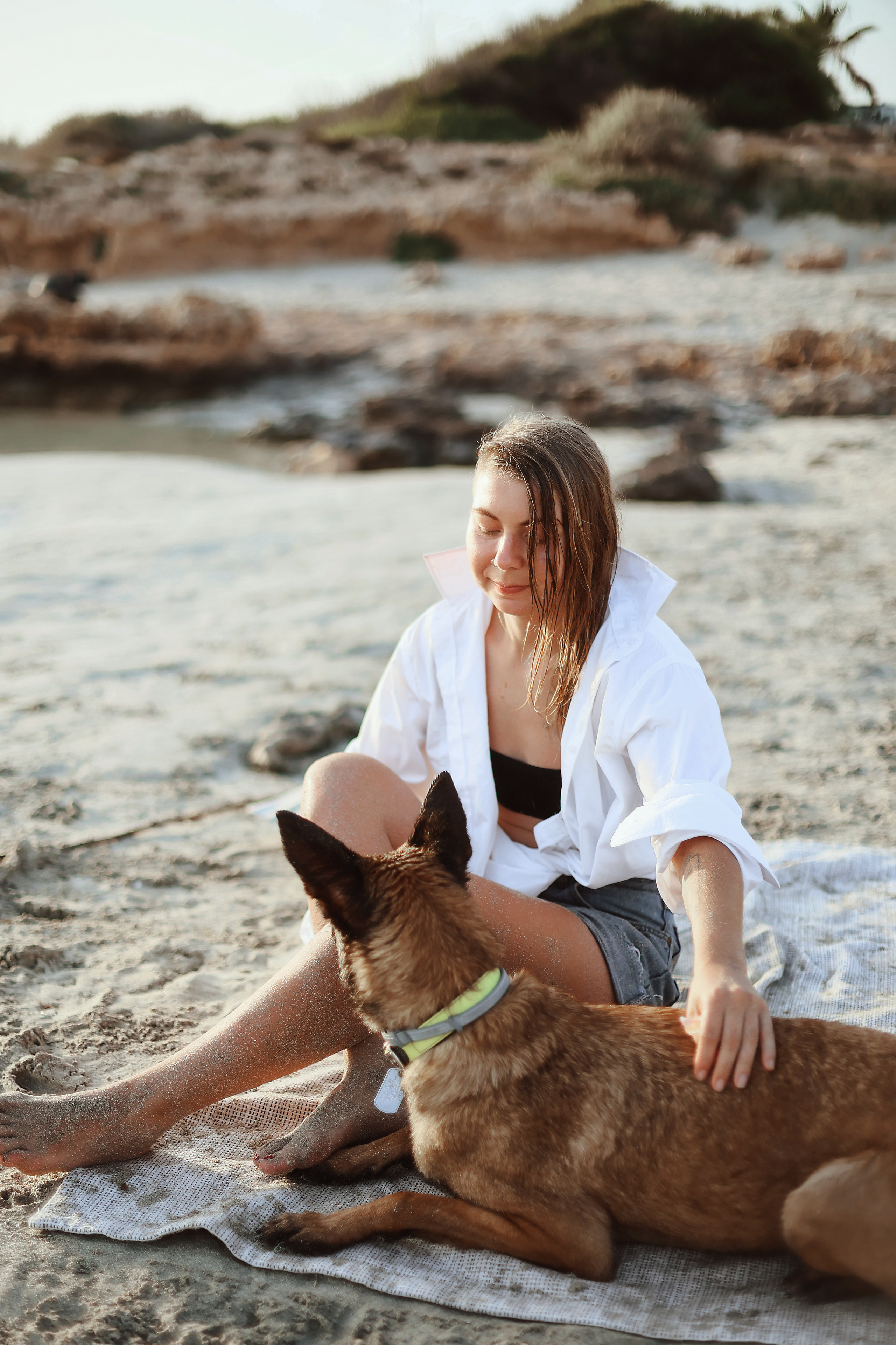 Photoshoot with a pet, Ayia Napa. May, 2022. Home