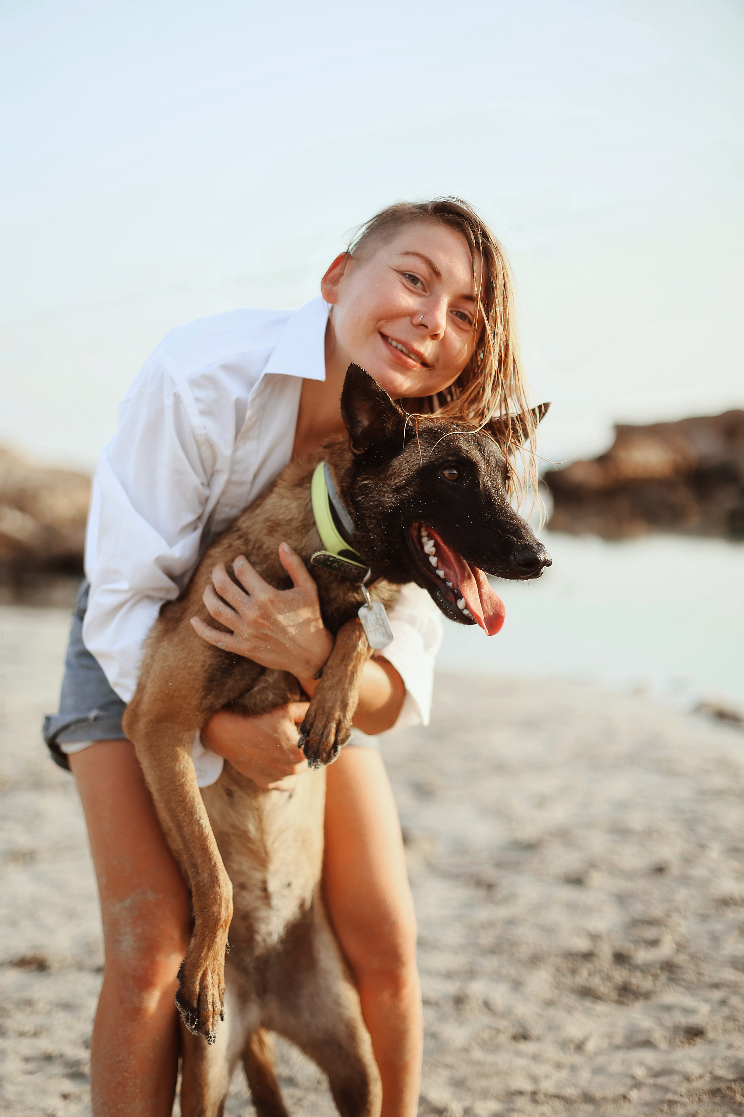 Photoshoot with a pet, Ayia Napa. May, 2022. Home