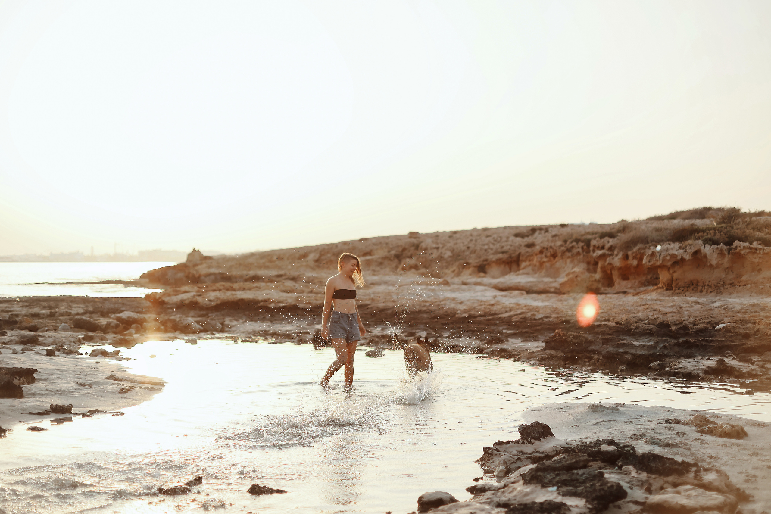 Photoshoot with a pet, Ayia Napa. May, 2022. Home