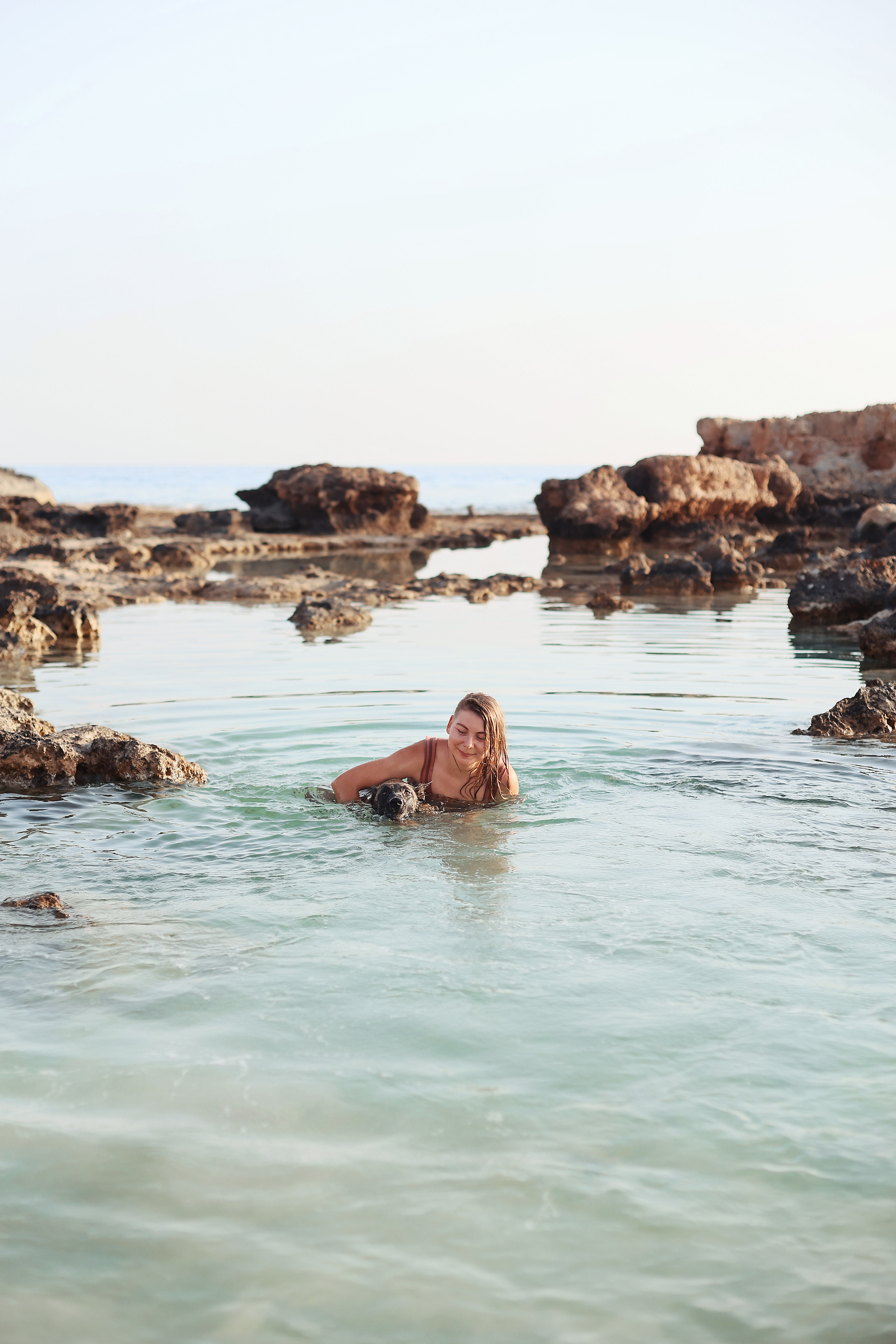 Photoshoot with a pet, Ayia Napa. May, 2022. Home