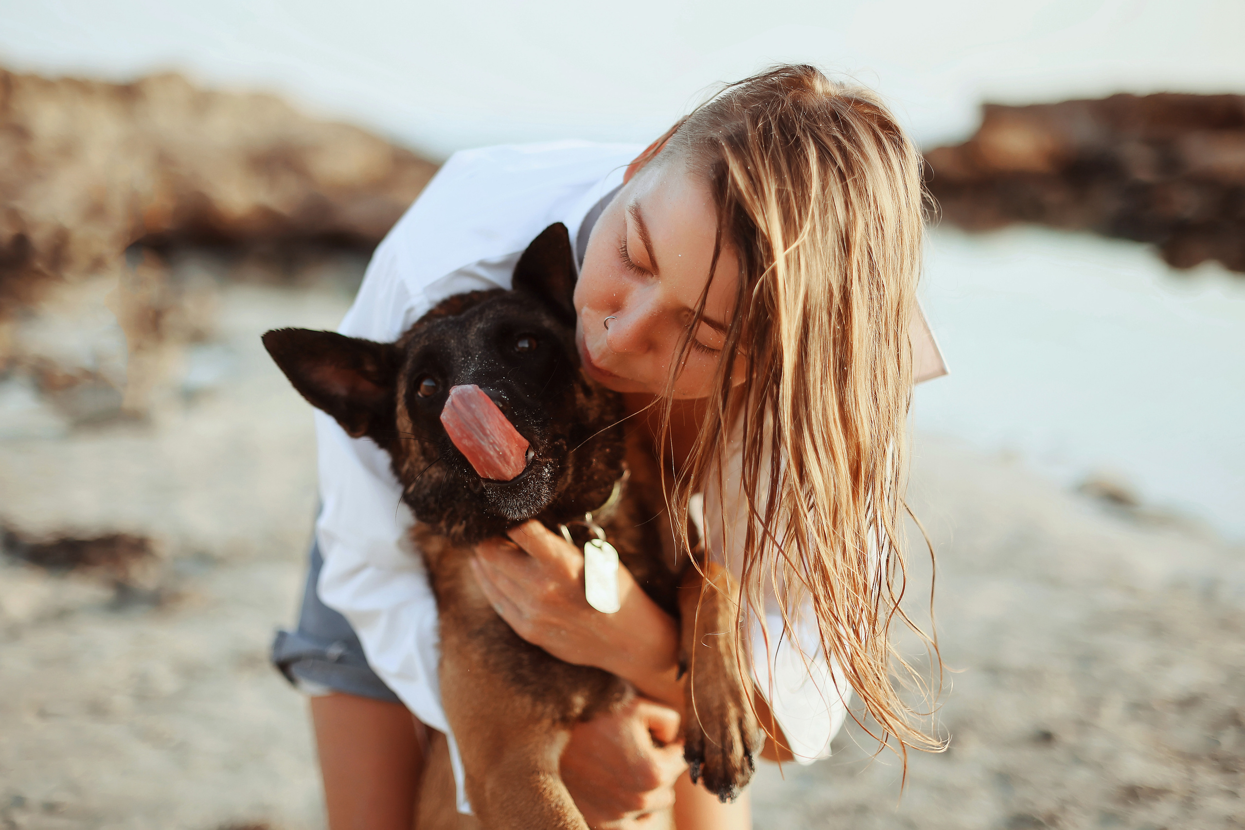 Photoshoot with a pet, Ayia Napa. May, 2022. Home
