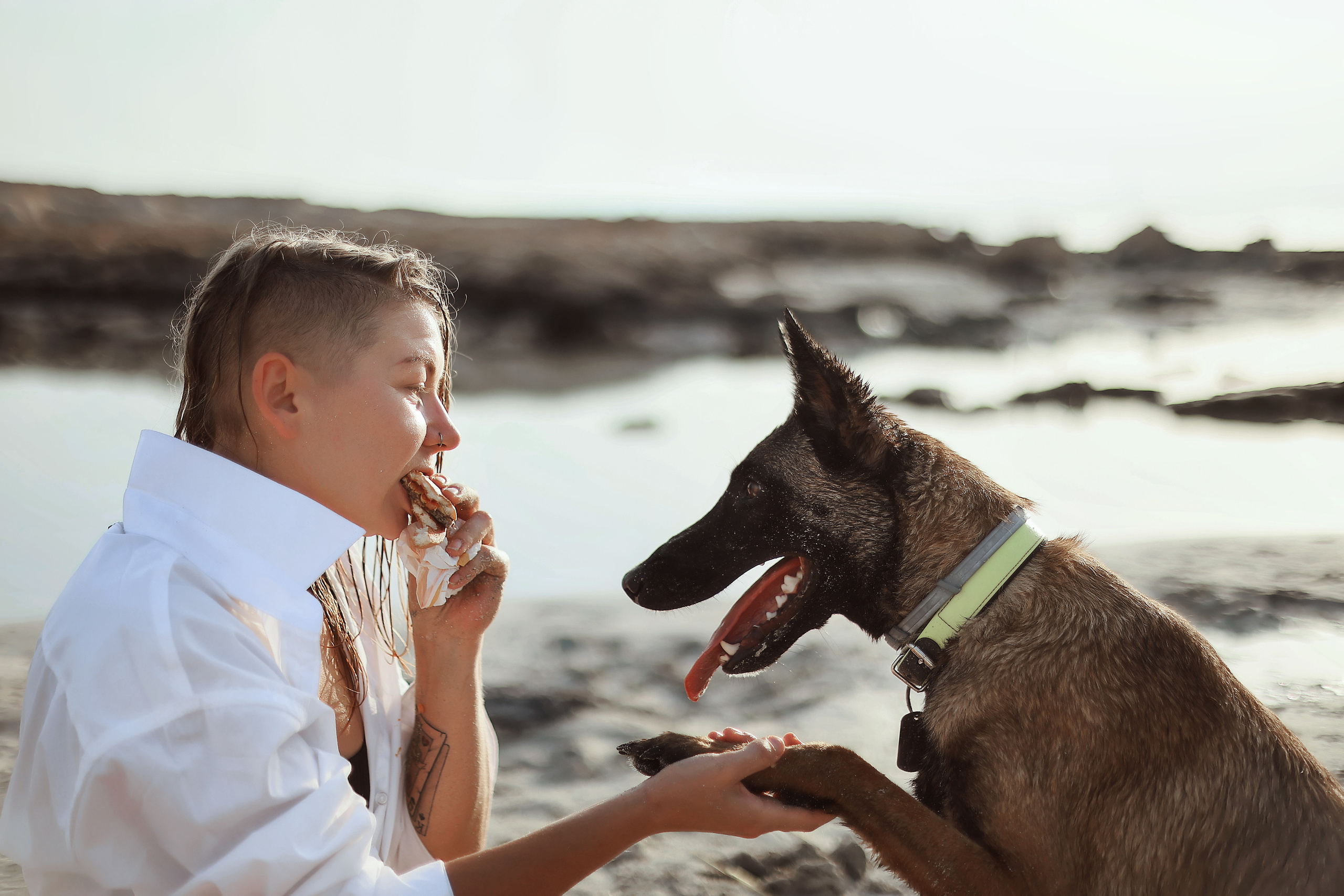 Photoshoot with a pet, Ayia Napa. May, 2022. Home