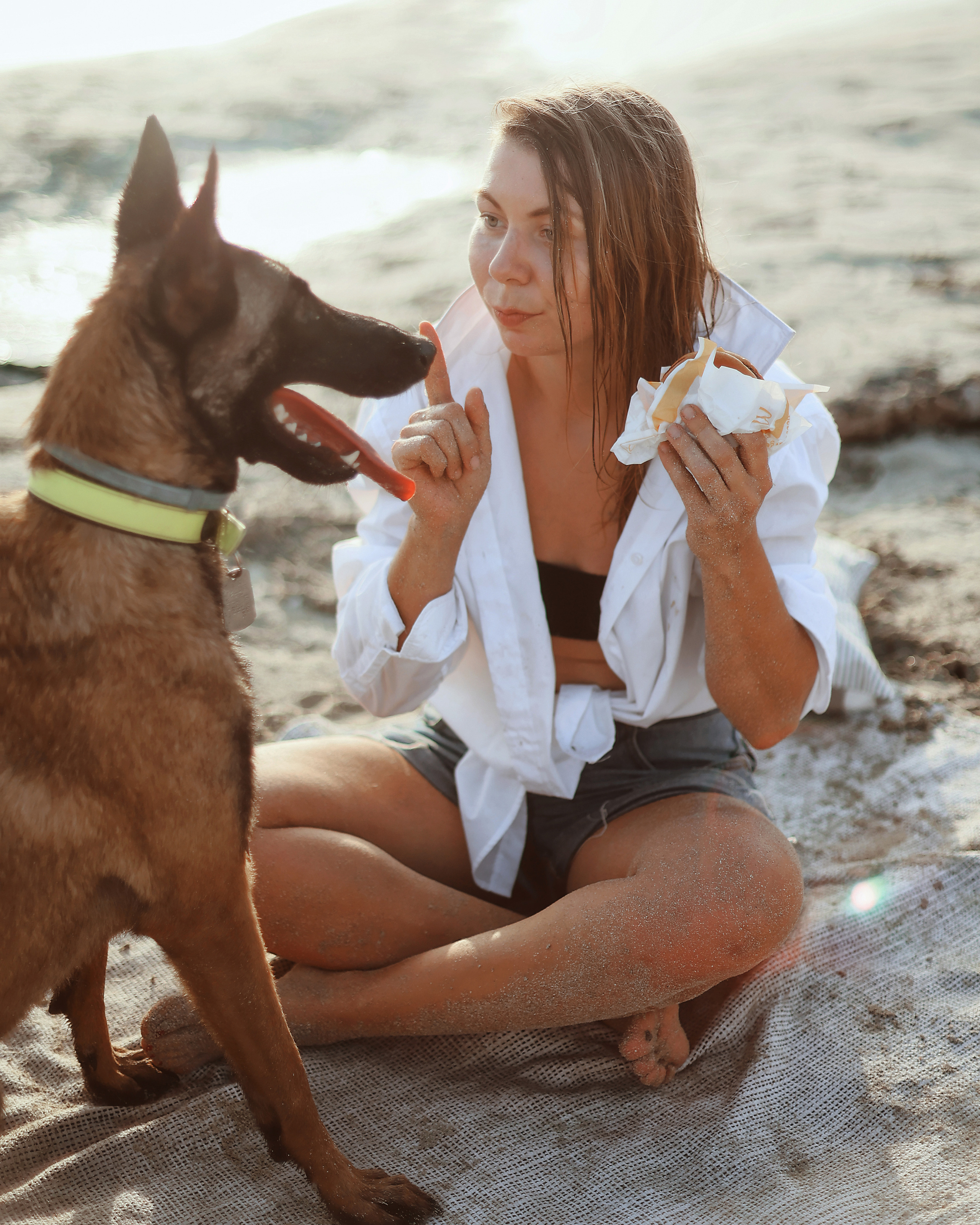 Photoshoot with a pet, Ayia Napa. May, 2022. Home