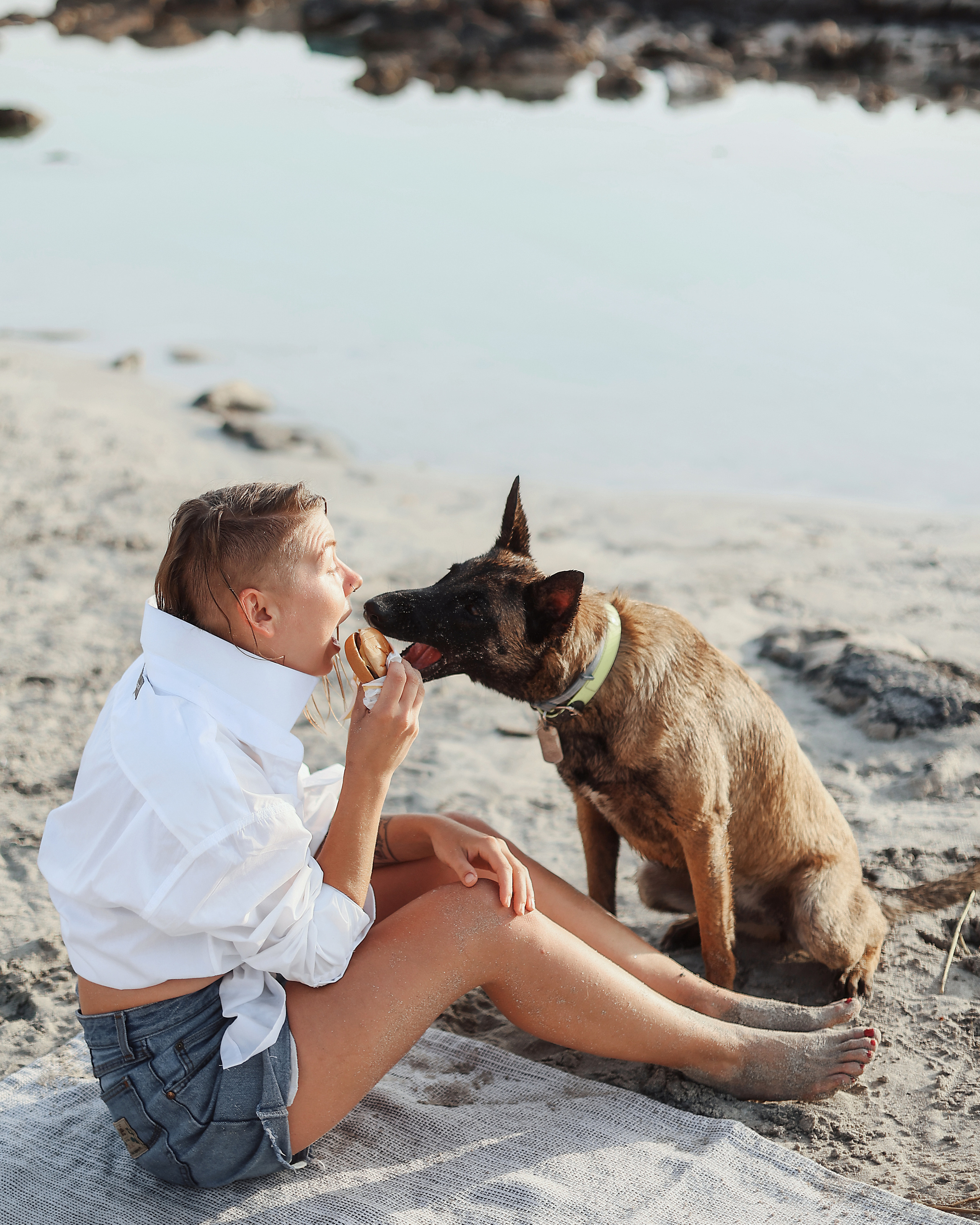 Photoshoot with a pet, Ayia Napa. May, 2022. Home