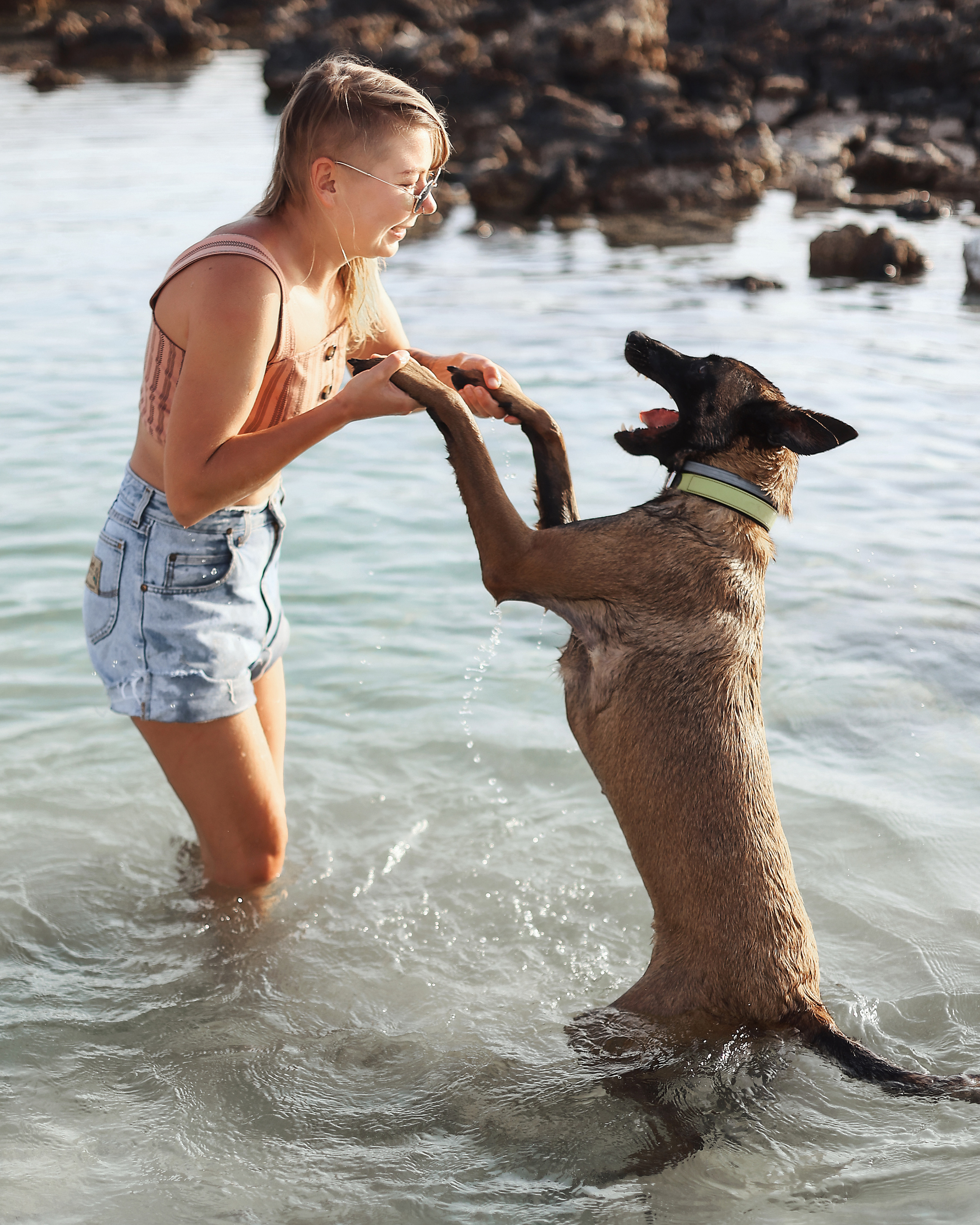 Photoshoot with a pet, Ayia Napa. May, 2022. Home