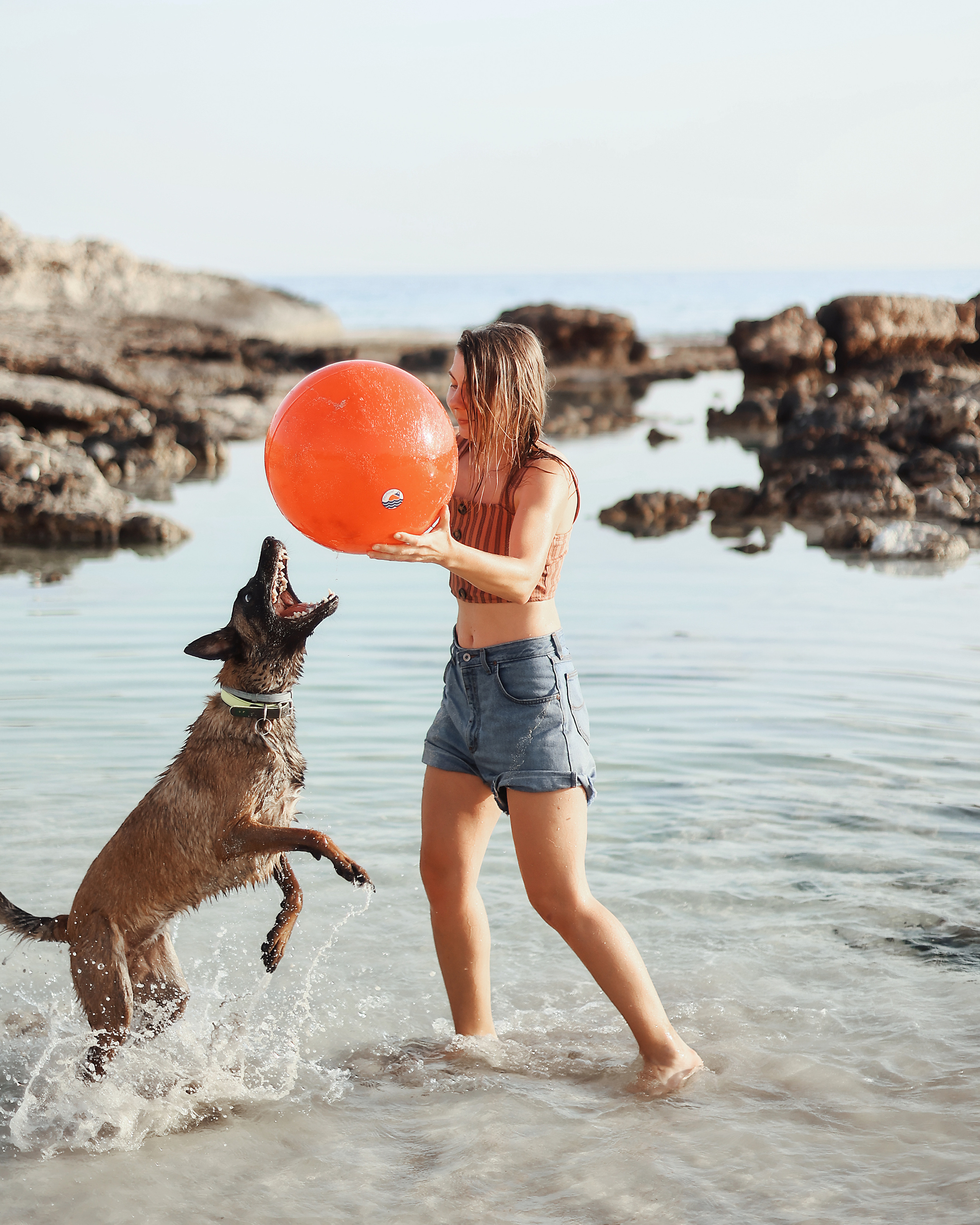 Photoshoot with a pet, Ayia Napa. May, 2022. Home