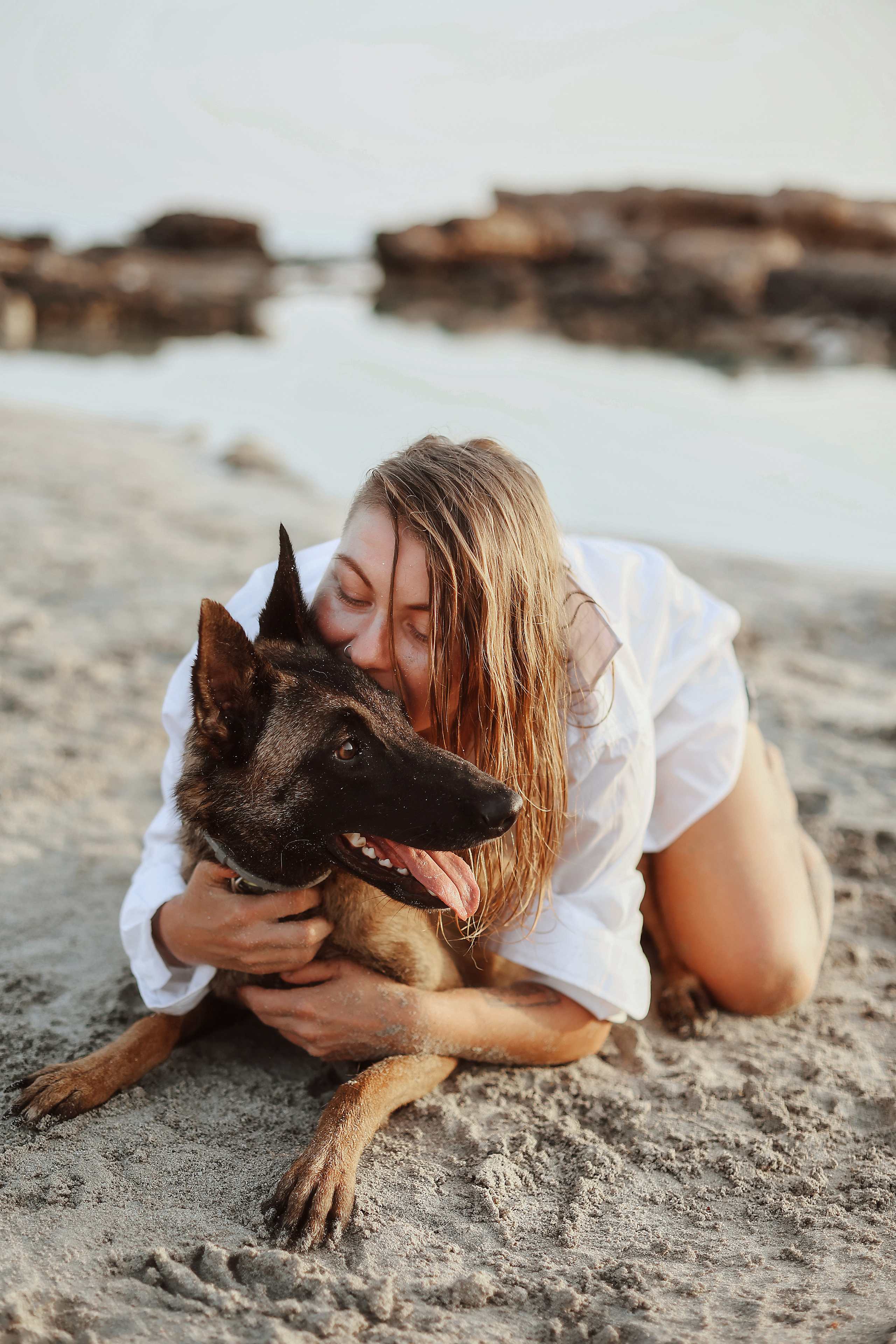 Photoshoot with a pet, Ayia Napa. May, 2022. Home