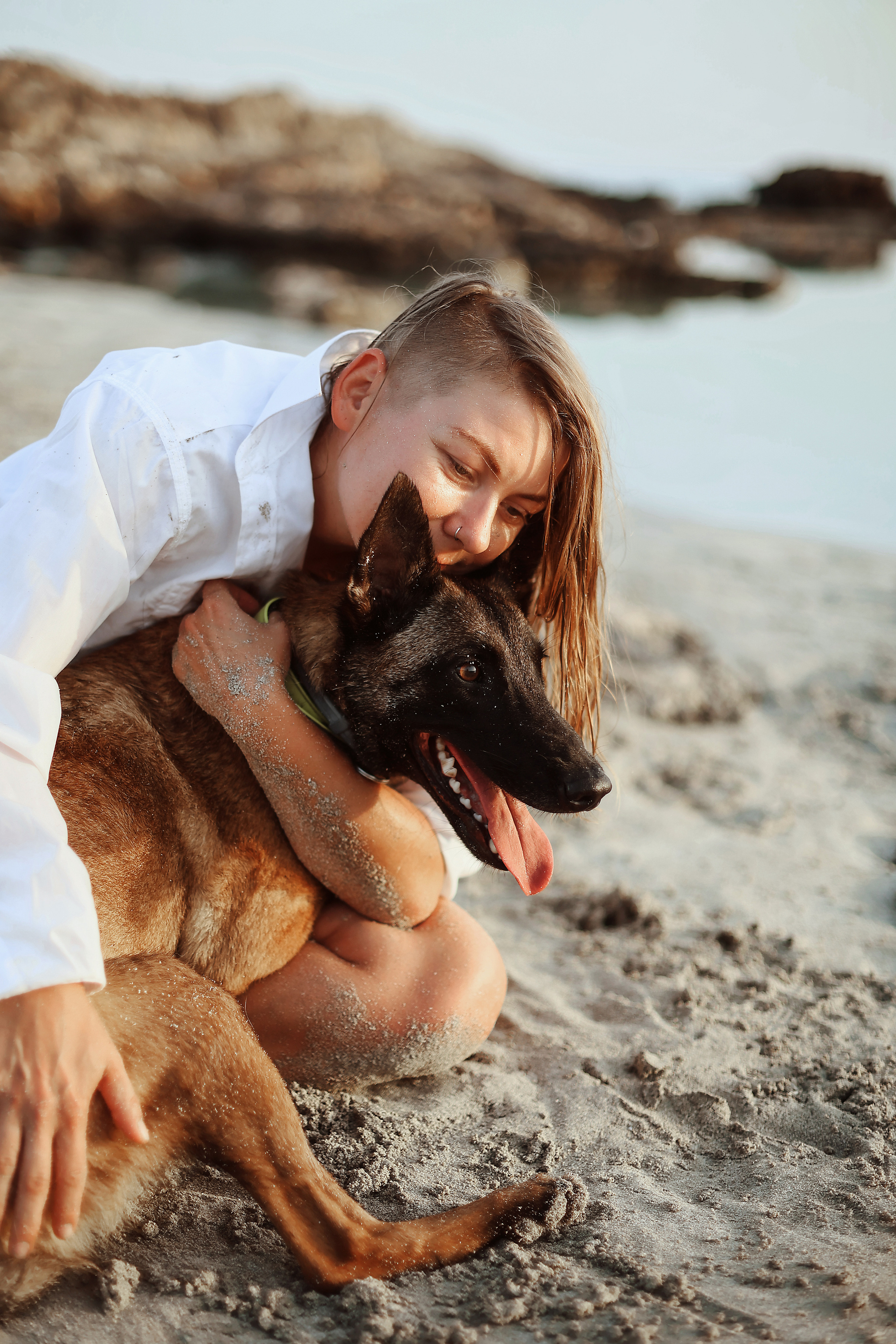 Photoshoot with a pet, Ayia Napa. May, 2022. Home