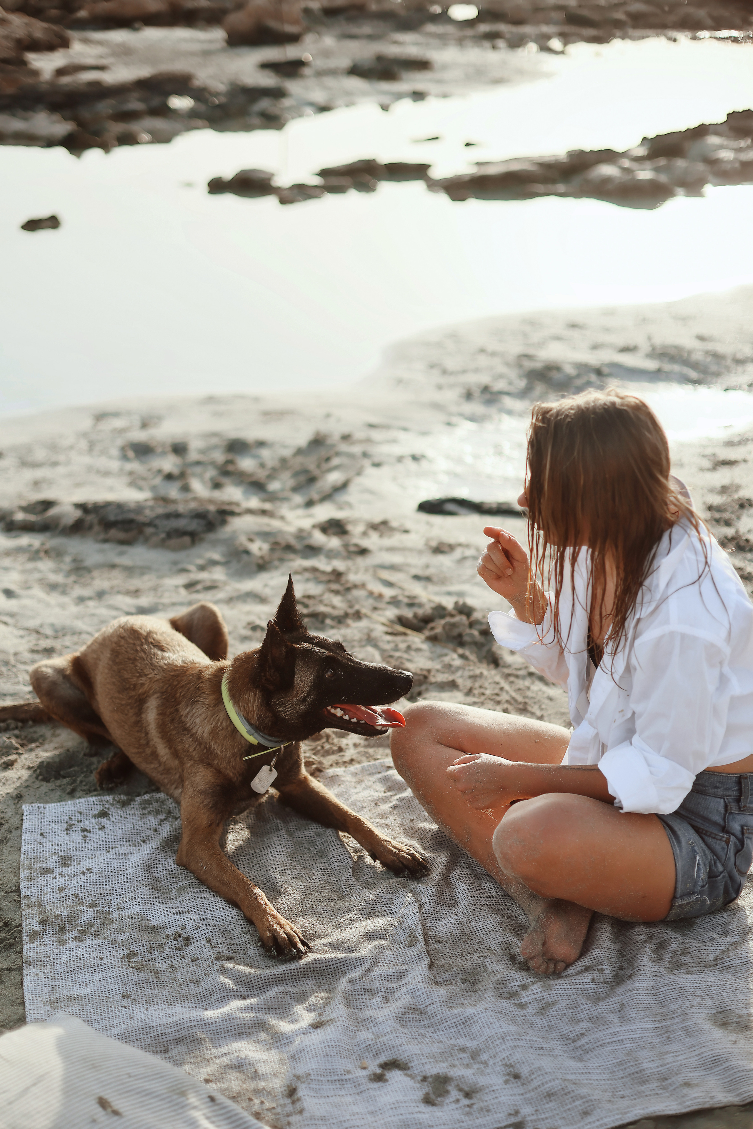 Photoshoot with a pet, Ayia Napa. May, 2022. Home