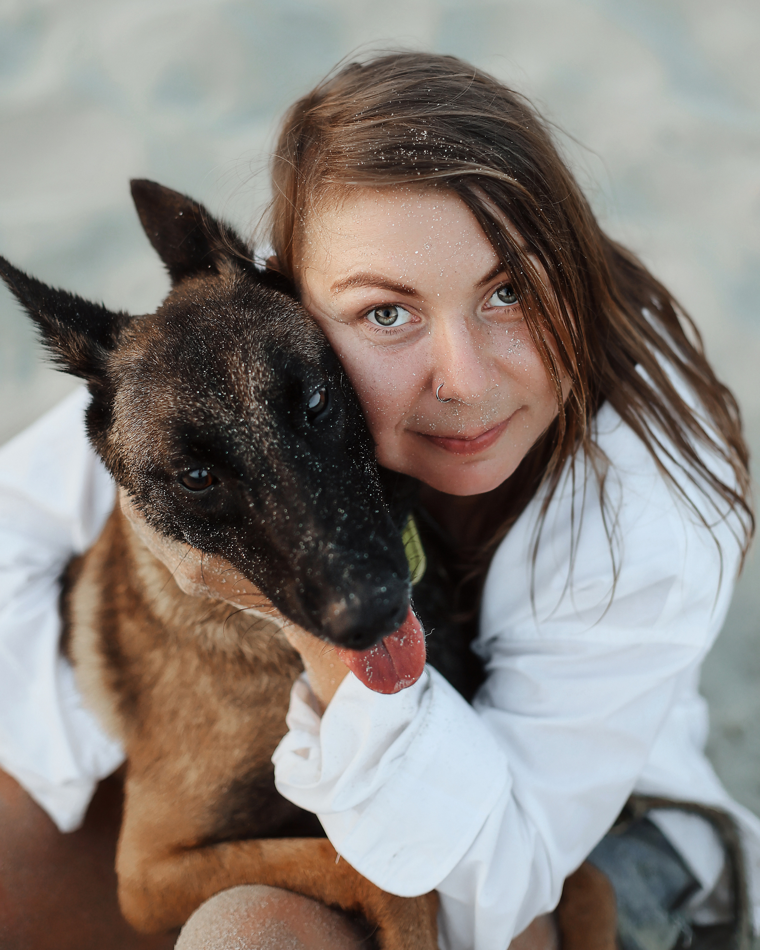 Photoshoot with a pet, Ayia Napa. May, 2022. Home