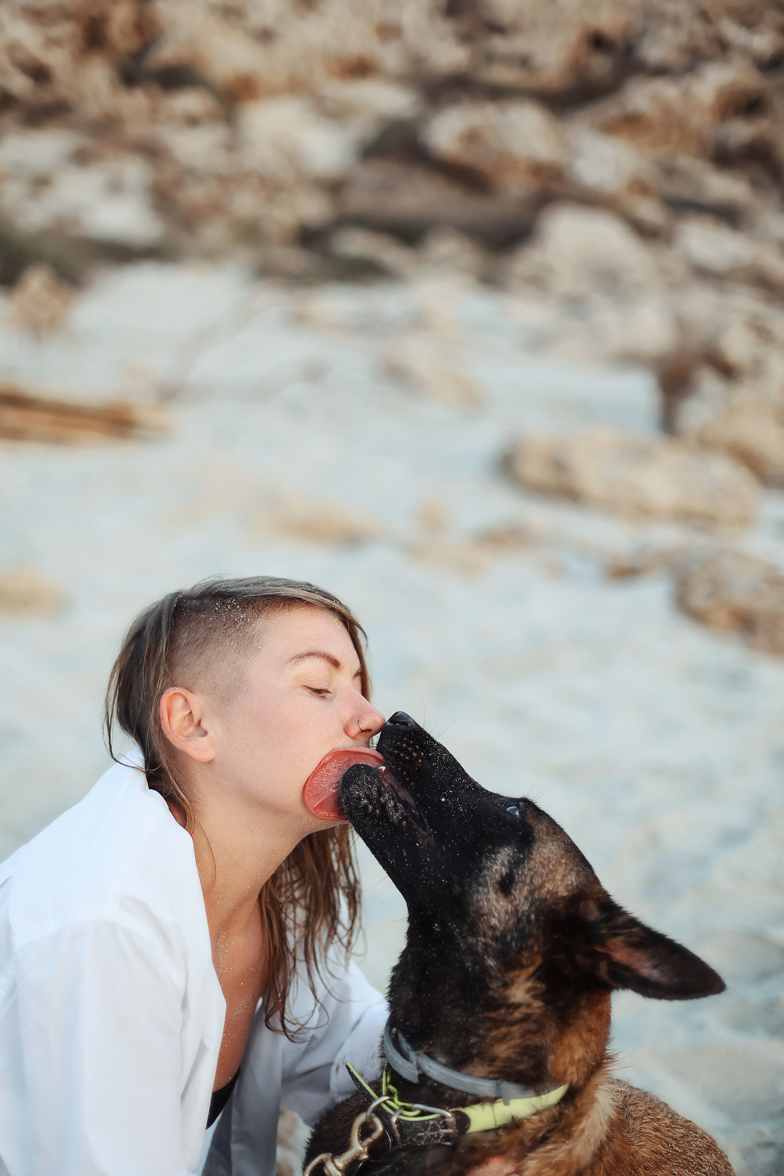 Photoshoot with a pet, Ayia Napa. May, 2022. Home