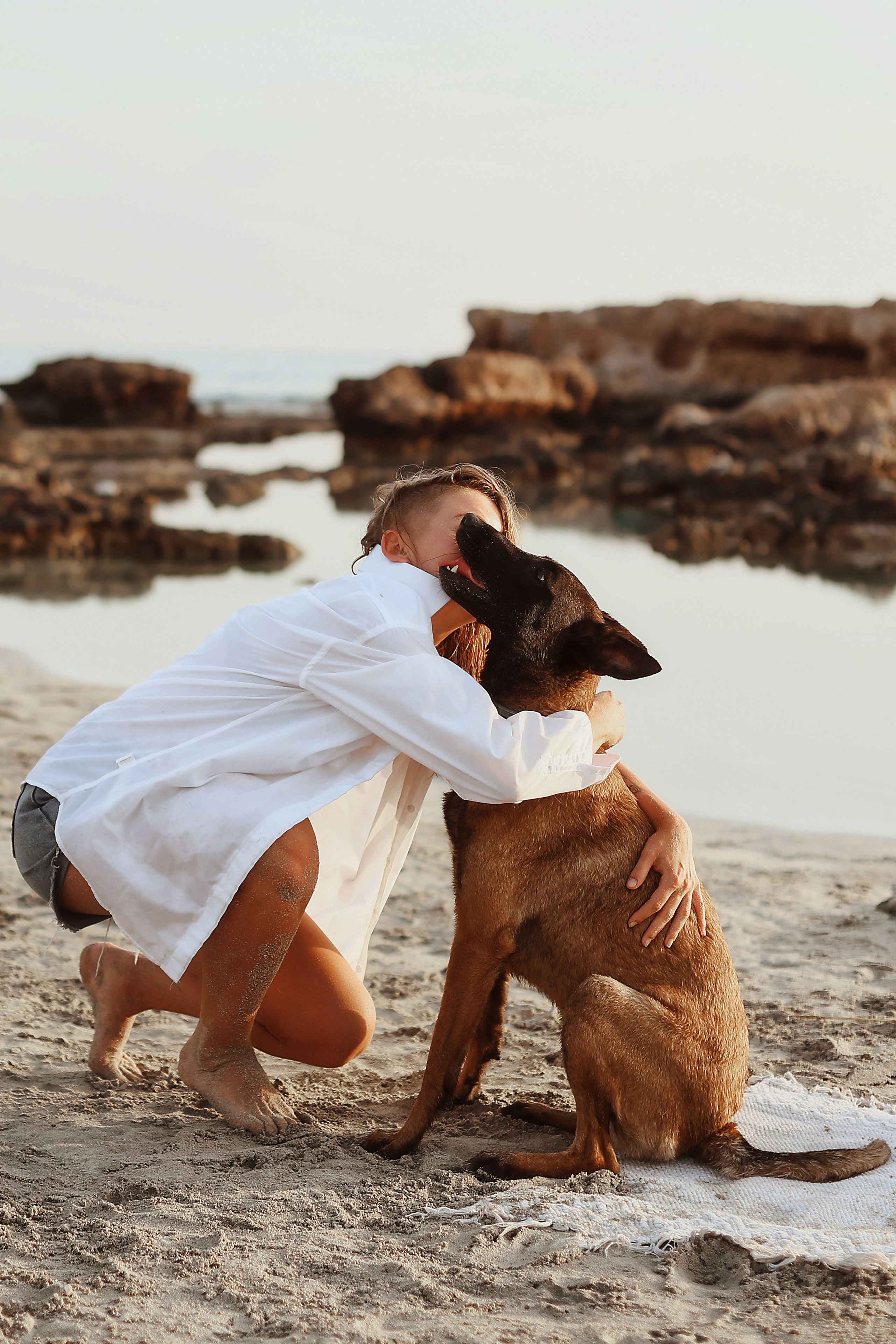 Photoshoot with a pet, Ayia Napa. May, 2022. Home