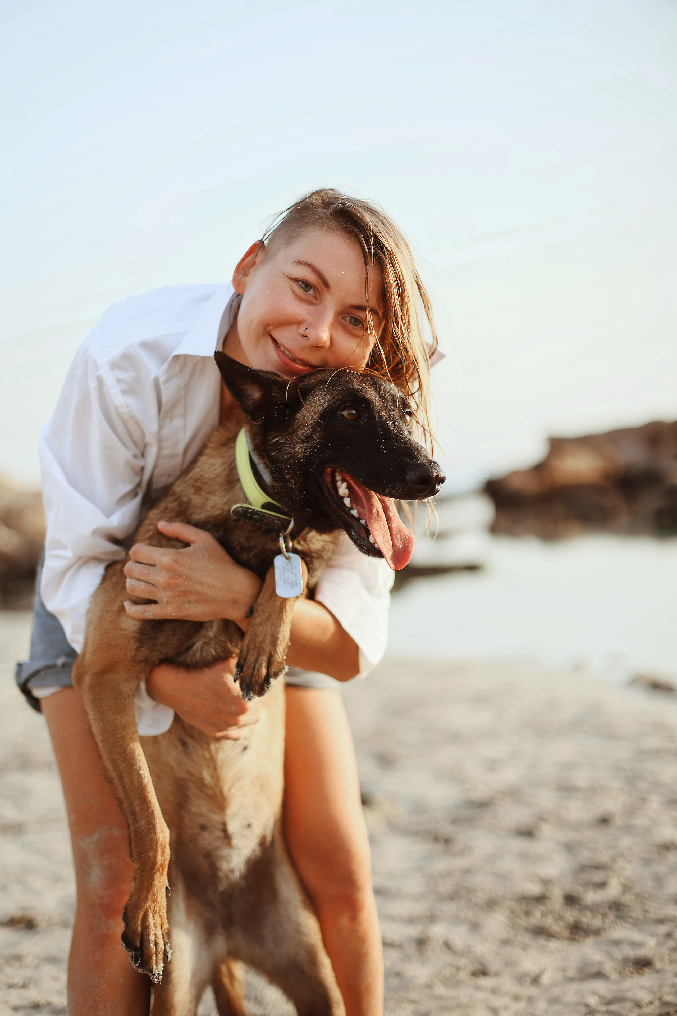 Photoshoot with a pet, Ayia Napa. May, 2022. Home