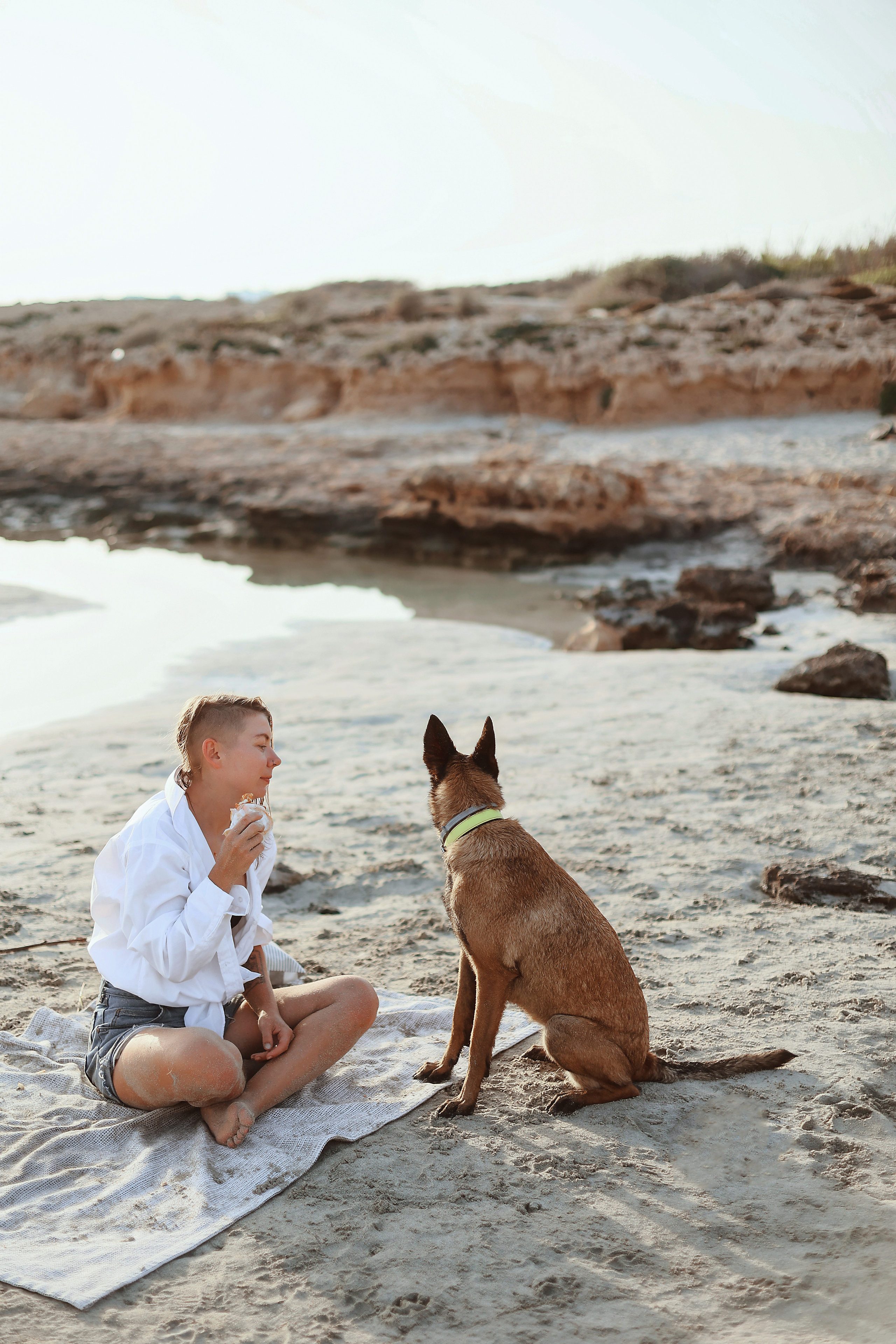 Photoshoot with a pet, Ayia Napa. May, 2022. Home