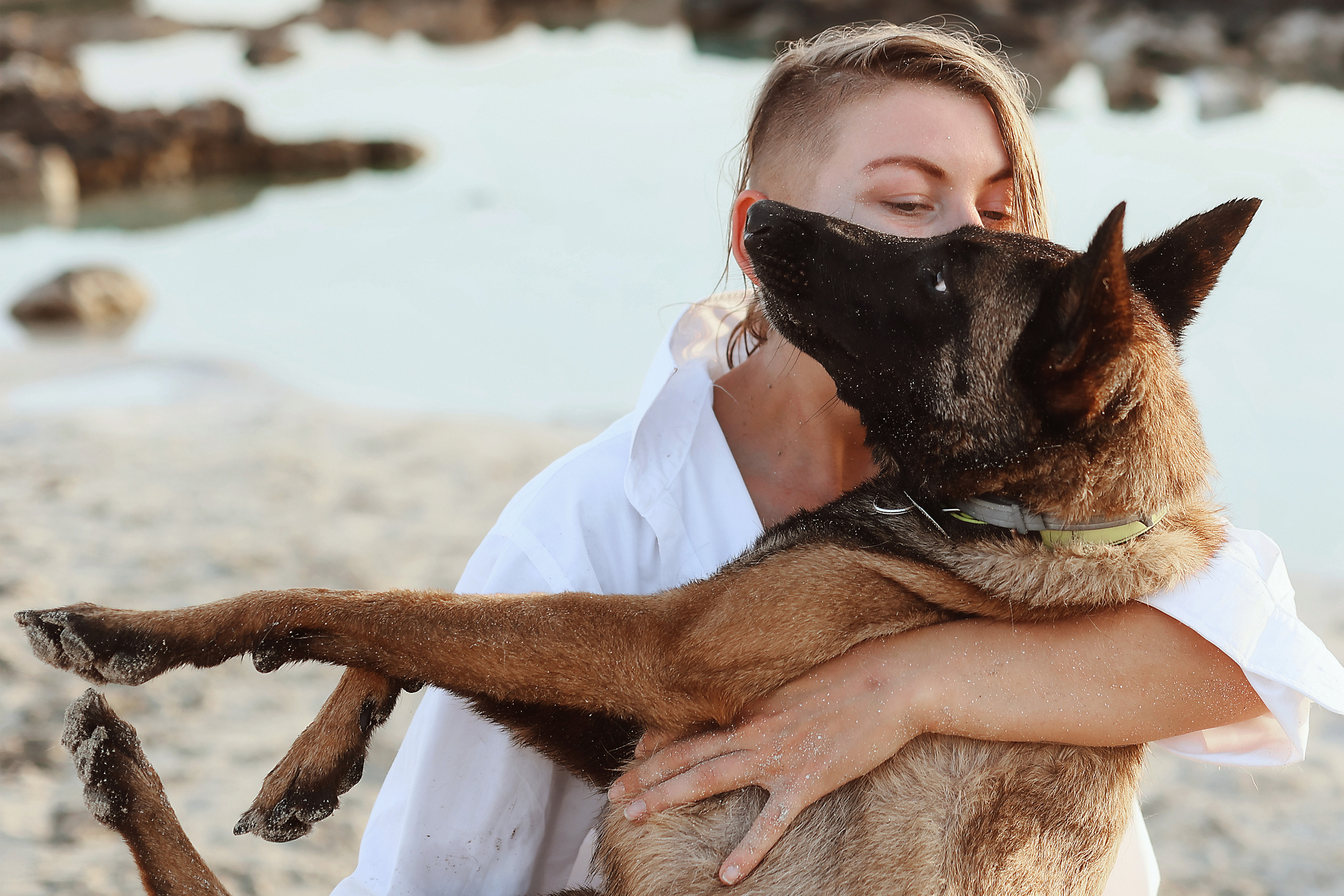 Photoshoot with a pet, Ayia Napa. May, 2022. Home