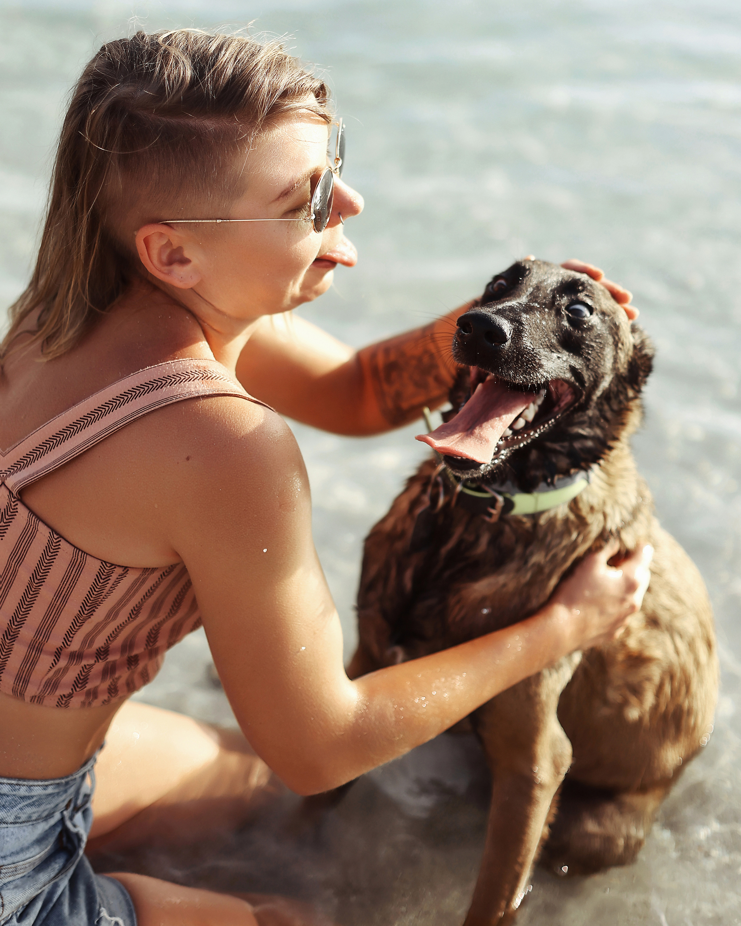 Photoshoot with a pet, Ayia Napa. May, 2022. Home