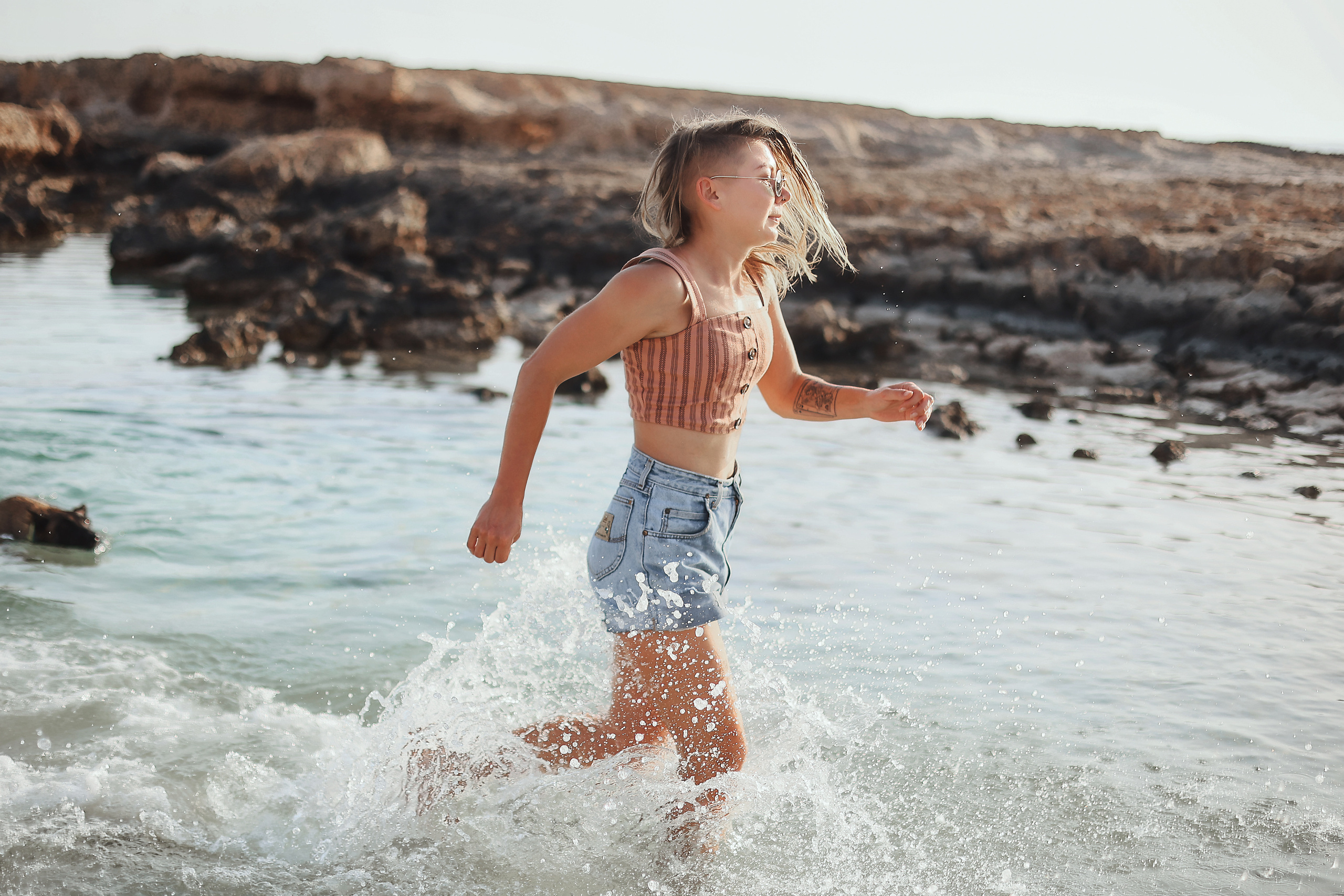 Photoshoot with a pet, Ayia Napa. May, 2022. Home