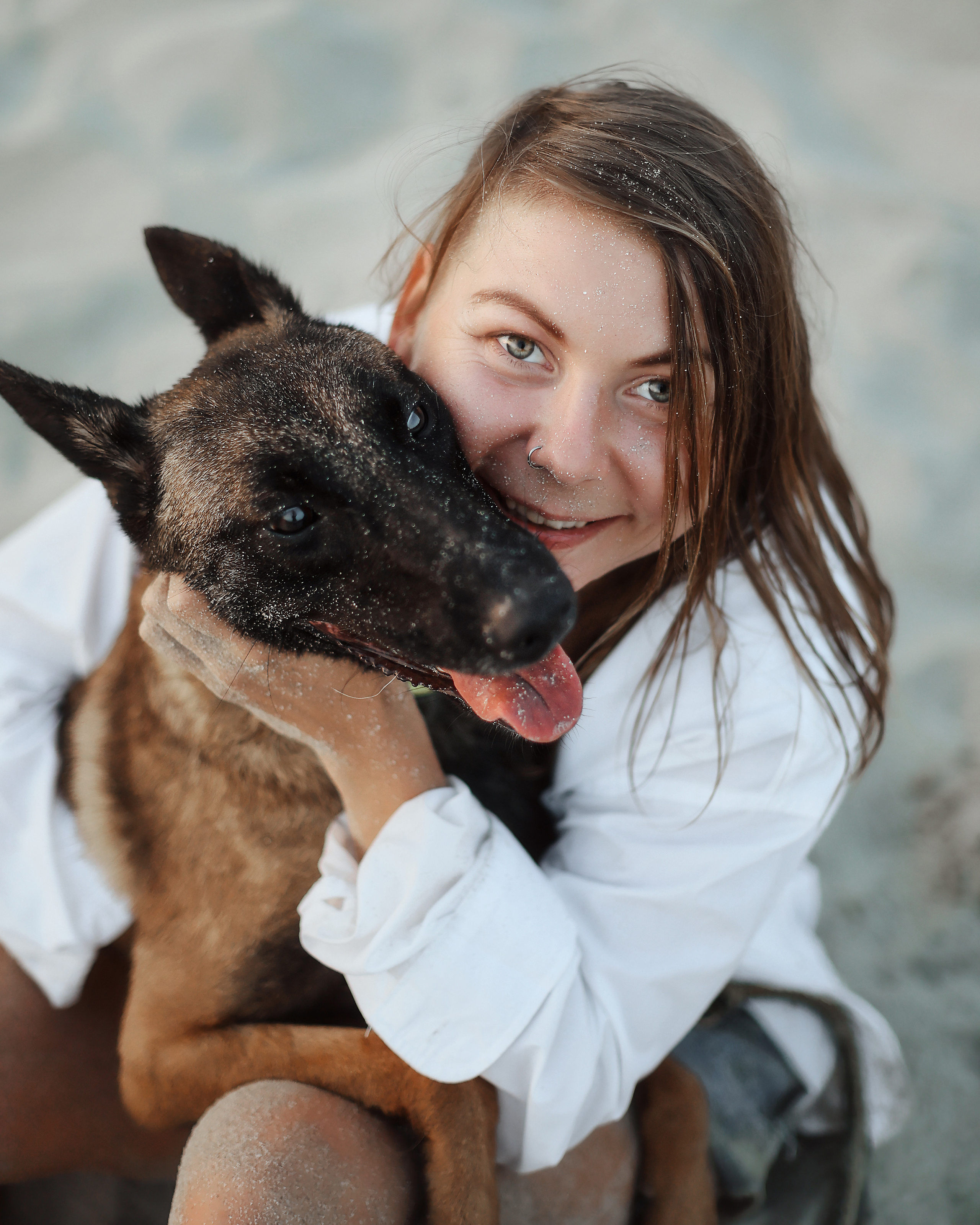 Photoshoot with a pet, Ayia Napa. May, 2022. Home