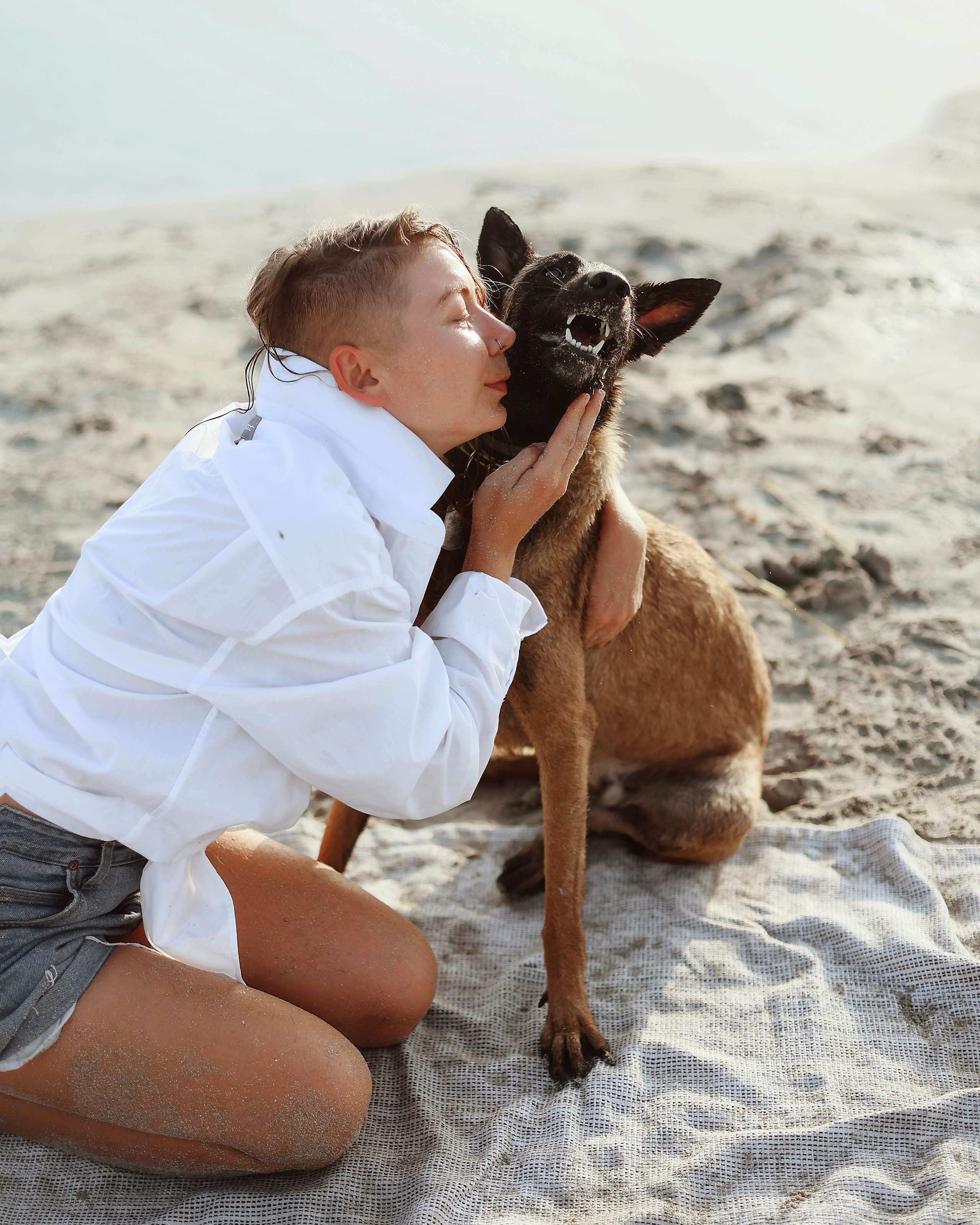 Photoshoot with a pet, Ayia Napa. May, 2022. Home