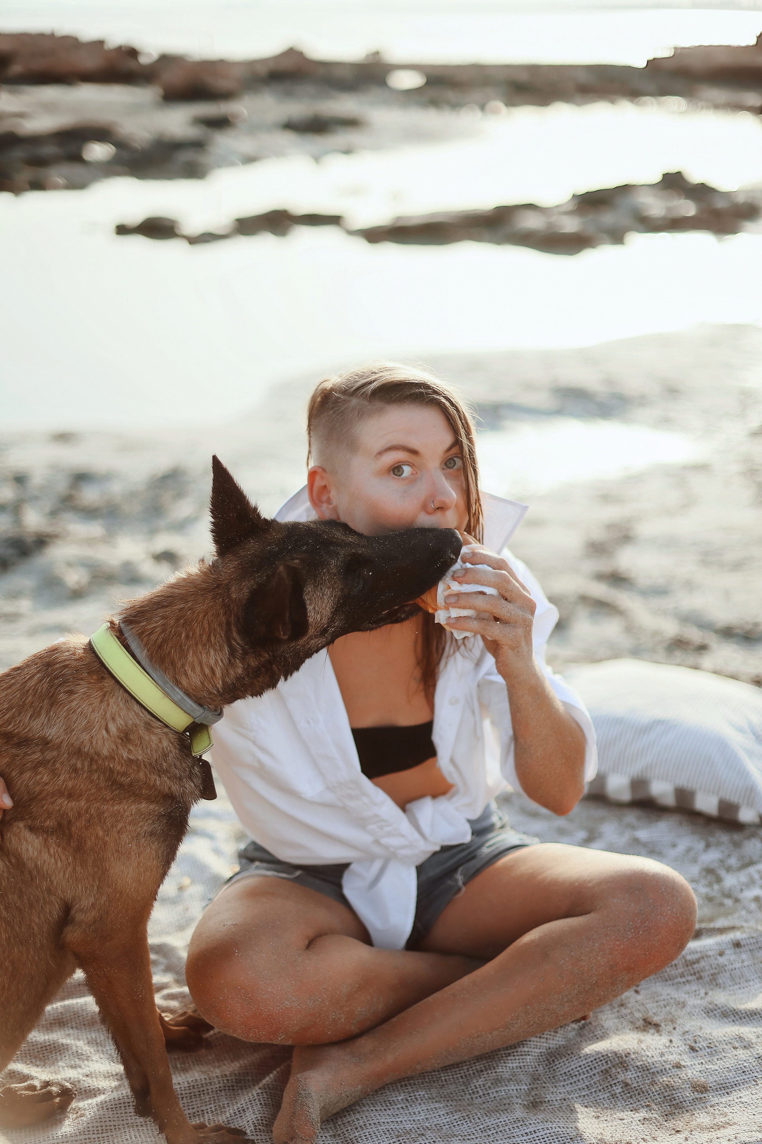 Photoshoot with a pet, Ayia Napa. May, 2022. Home