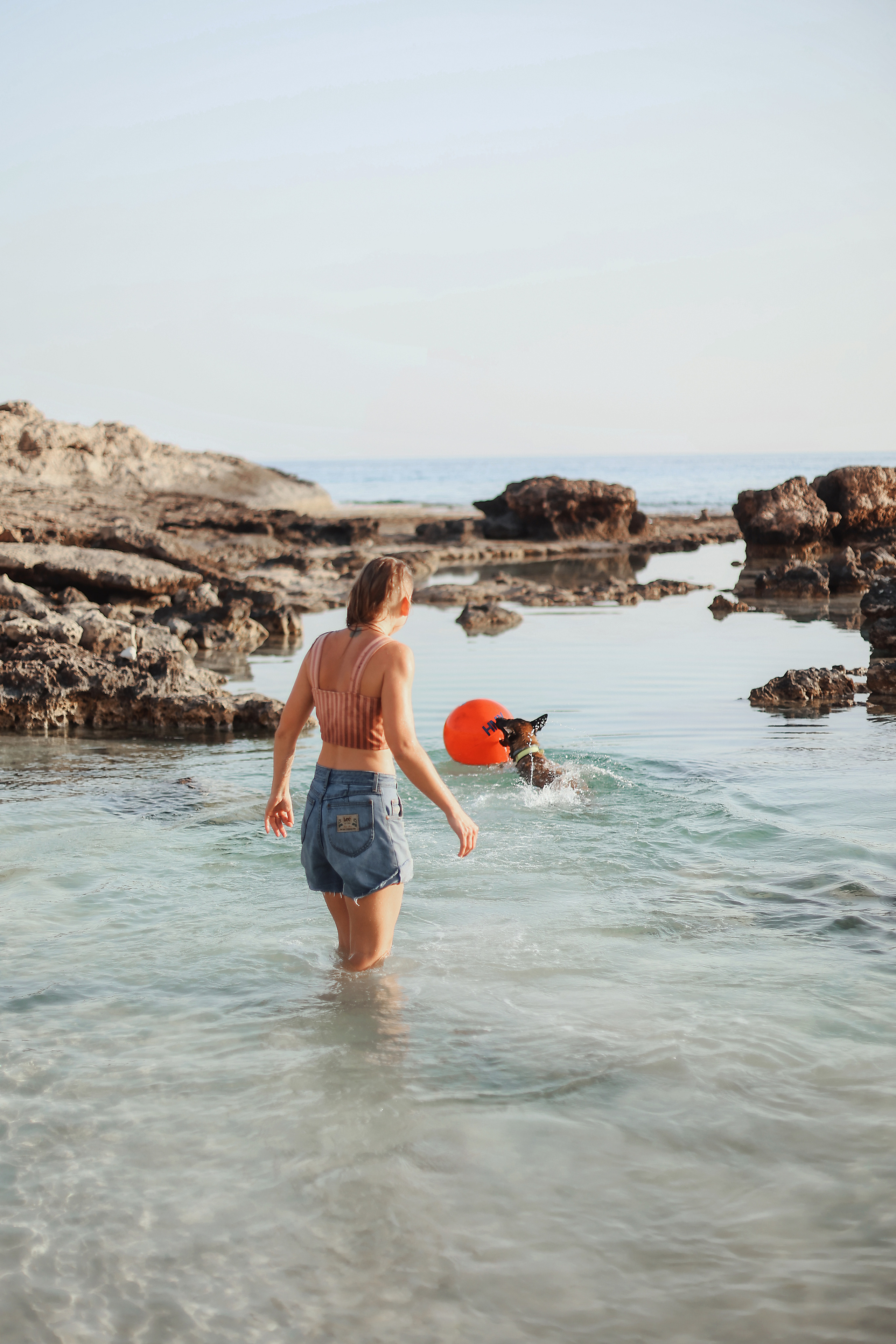 Photoshoot with a pet, Ayia Napa. May, 2022. Home