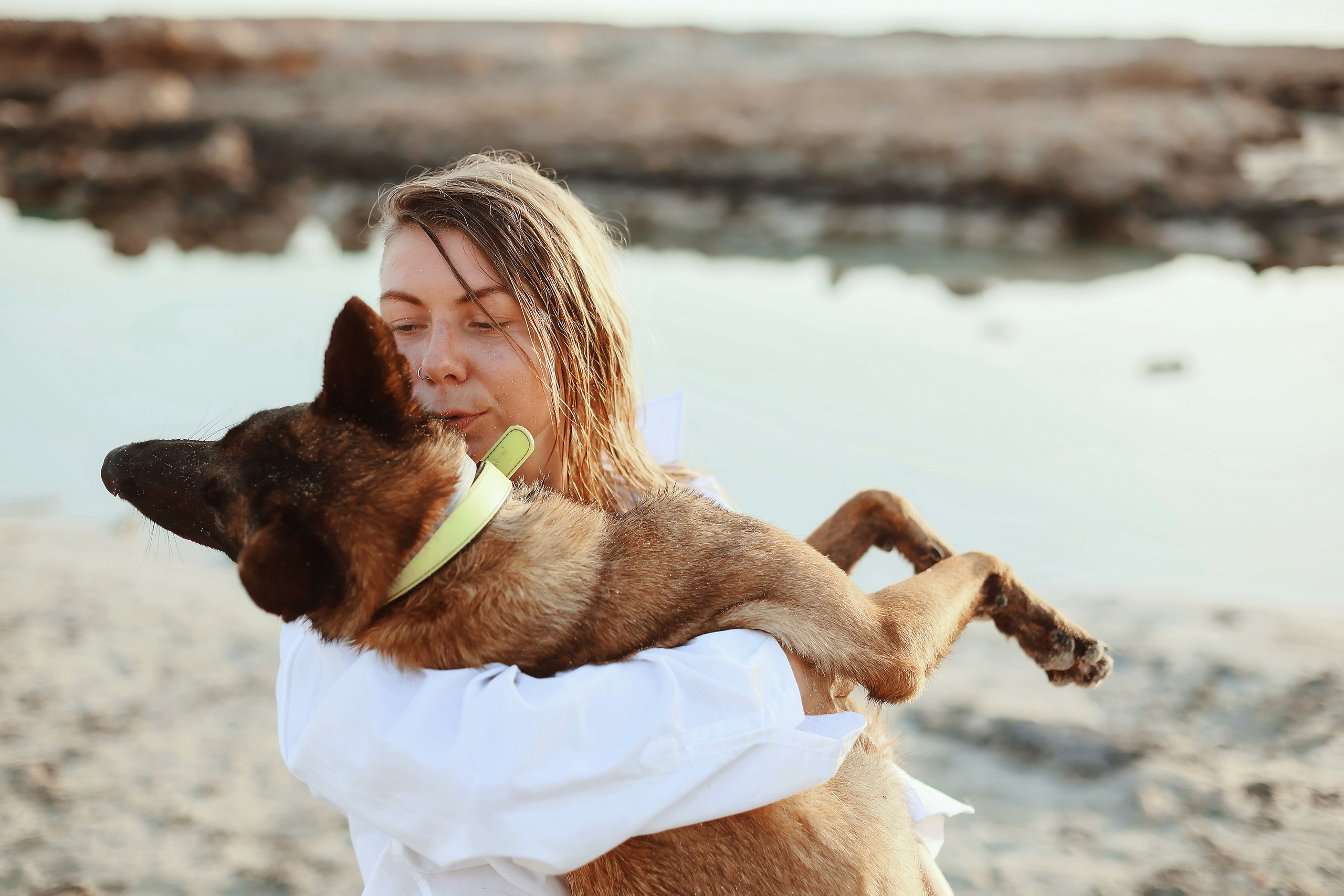 Photoshoot with a pet, Ayia Napa. May, 2022. Home
