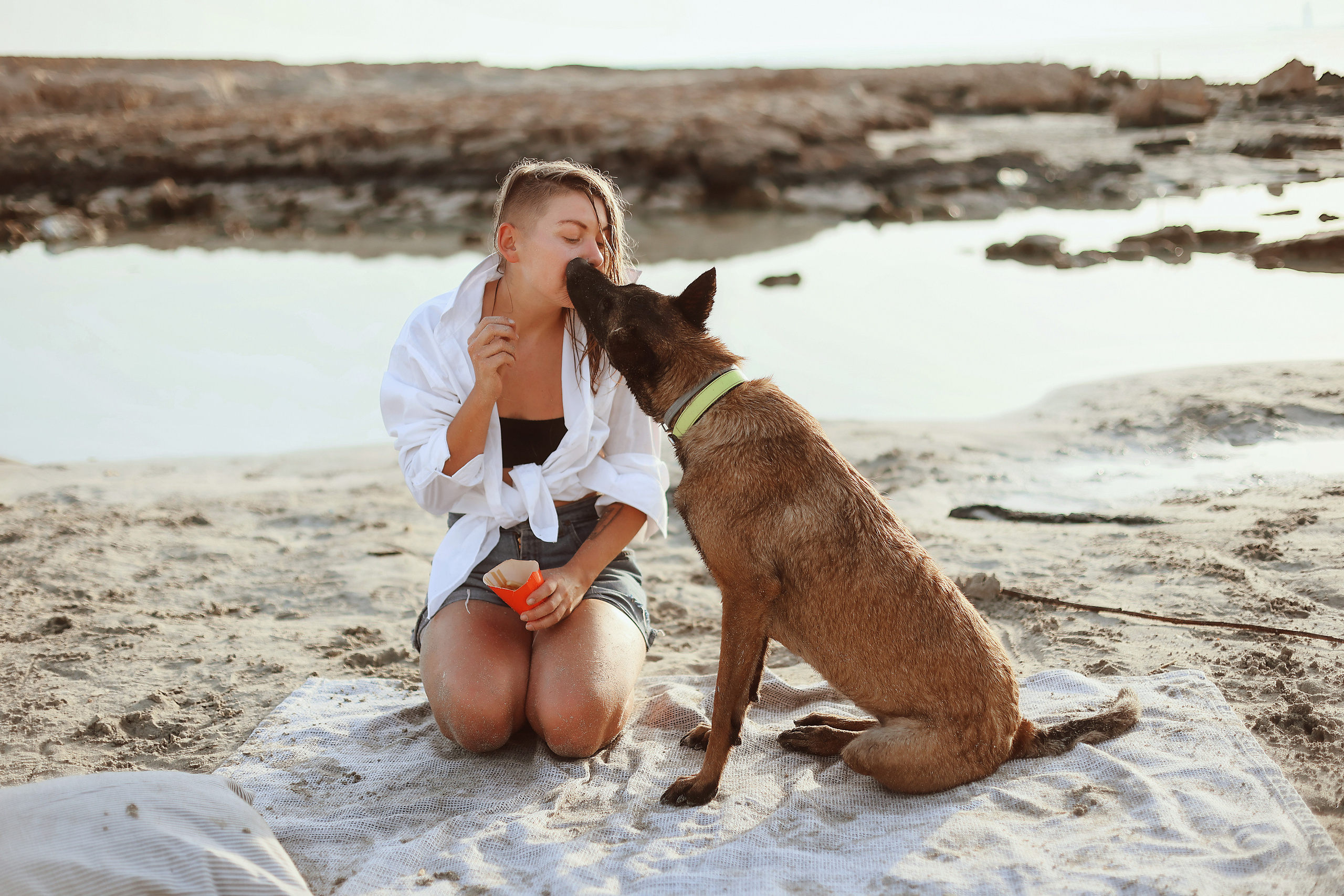 Photoshoot with a pet, Ayia Napa. May, 2022. Home