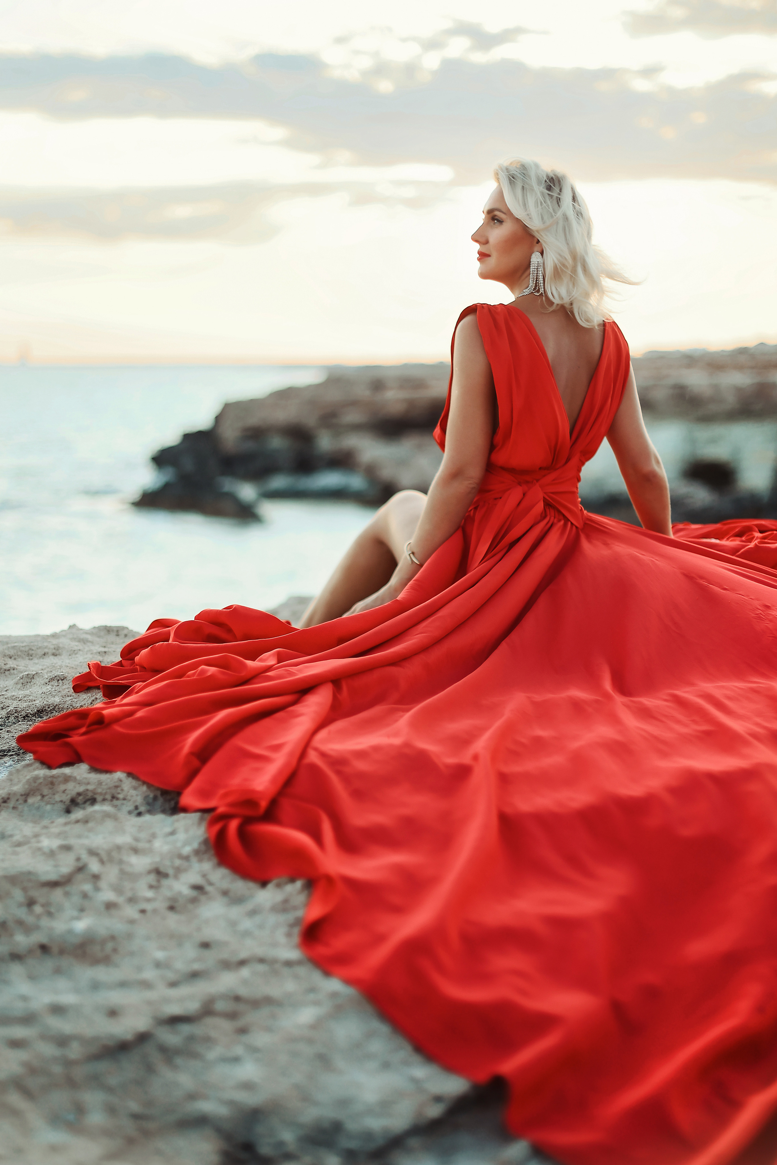 Индивидуальная фотосессия в летящем платье, Айя-Напа. Июнь, 2022. Kipriotka. Ваш фотограф на Кипре (Айя-Напа, Протарас)