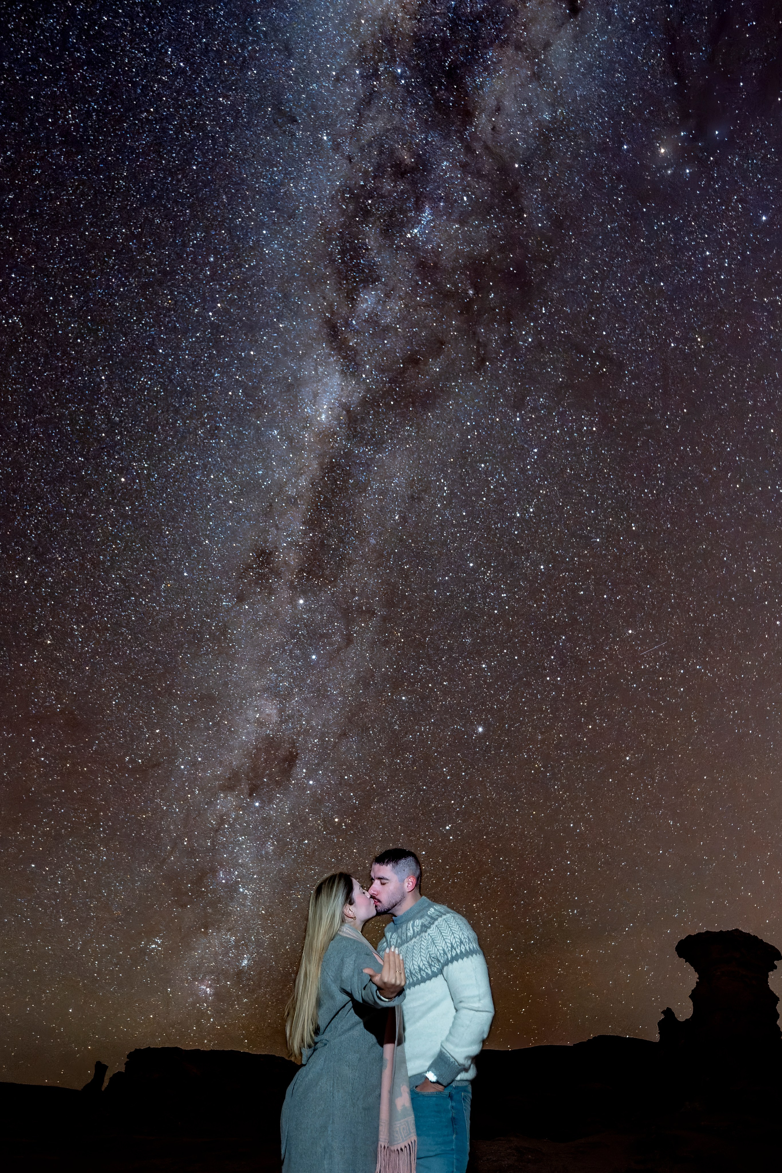 Vallecito Noturno — Pedido de casamento. Fotografo en San Pedro de Atacama