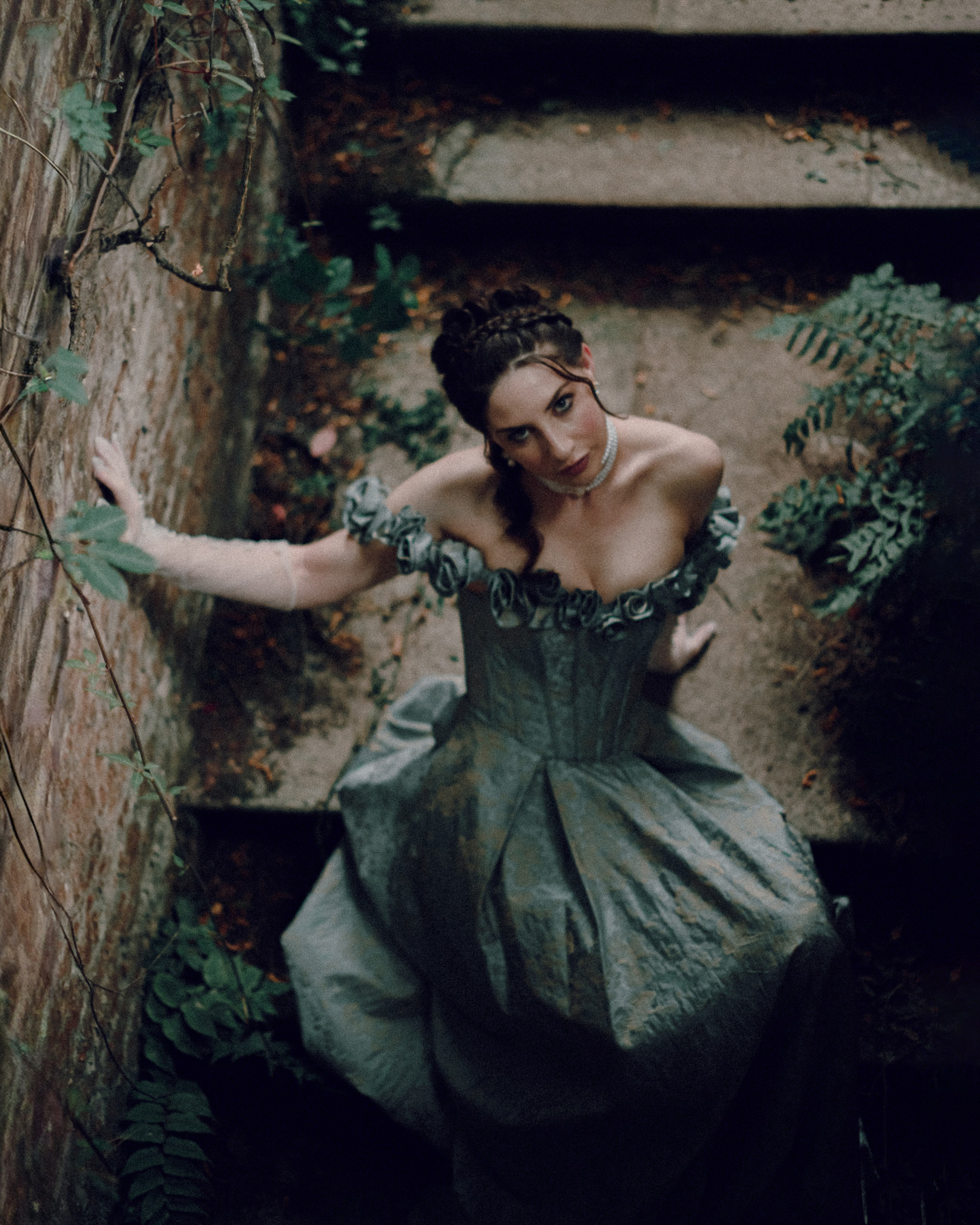 Outlander Inspired Photoshoot in an Overgrown Garden. Moth & Moss Photography