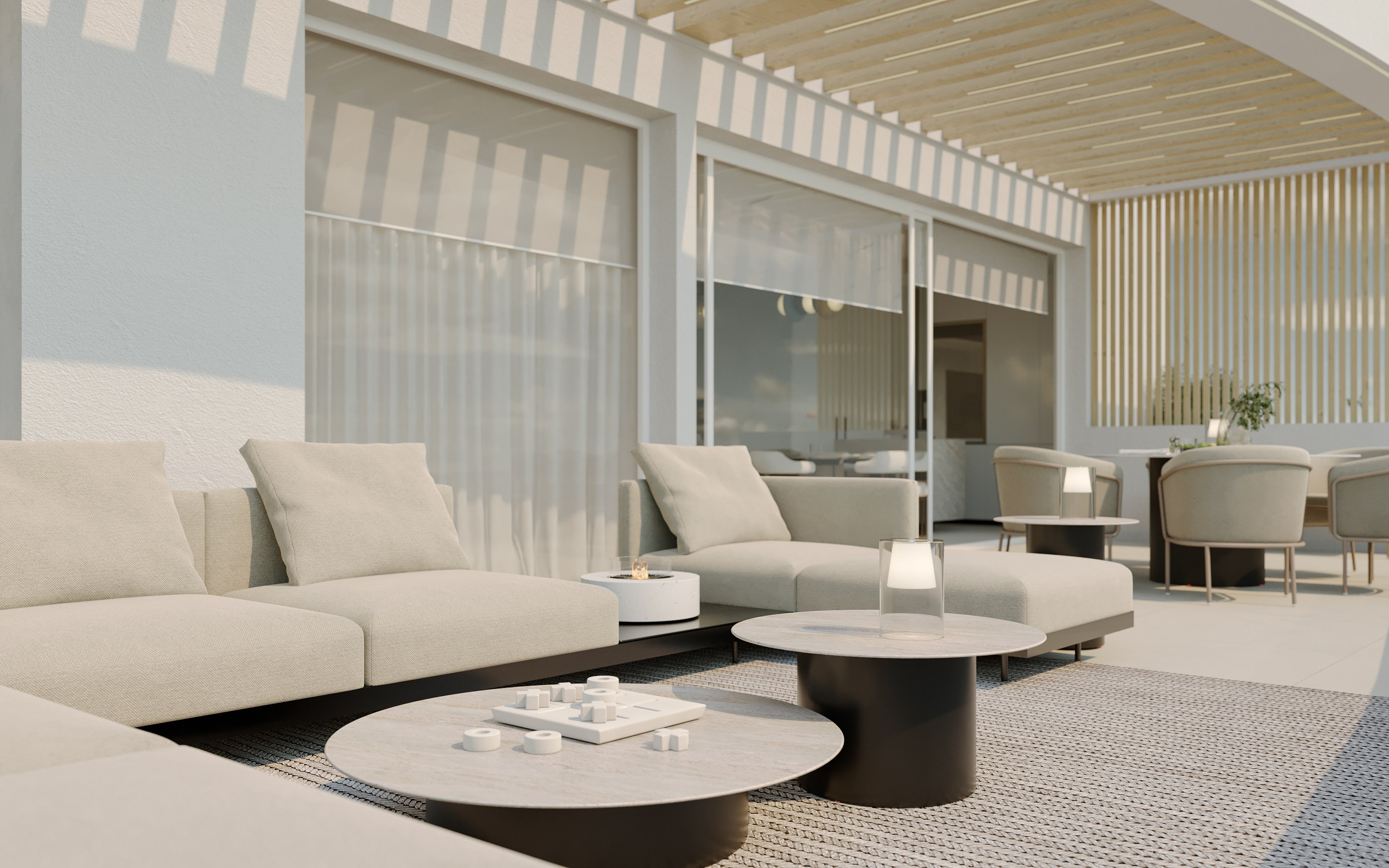 OBÝVACÍ POKOJ S JÍDELNOU A KUCHYNÍ. Filipenka architects