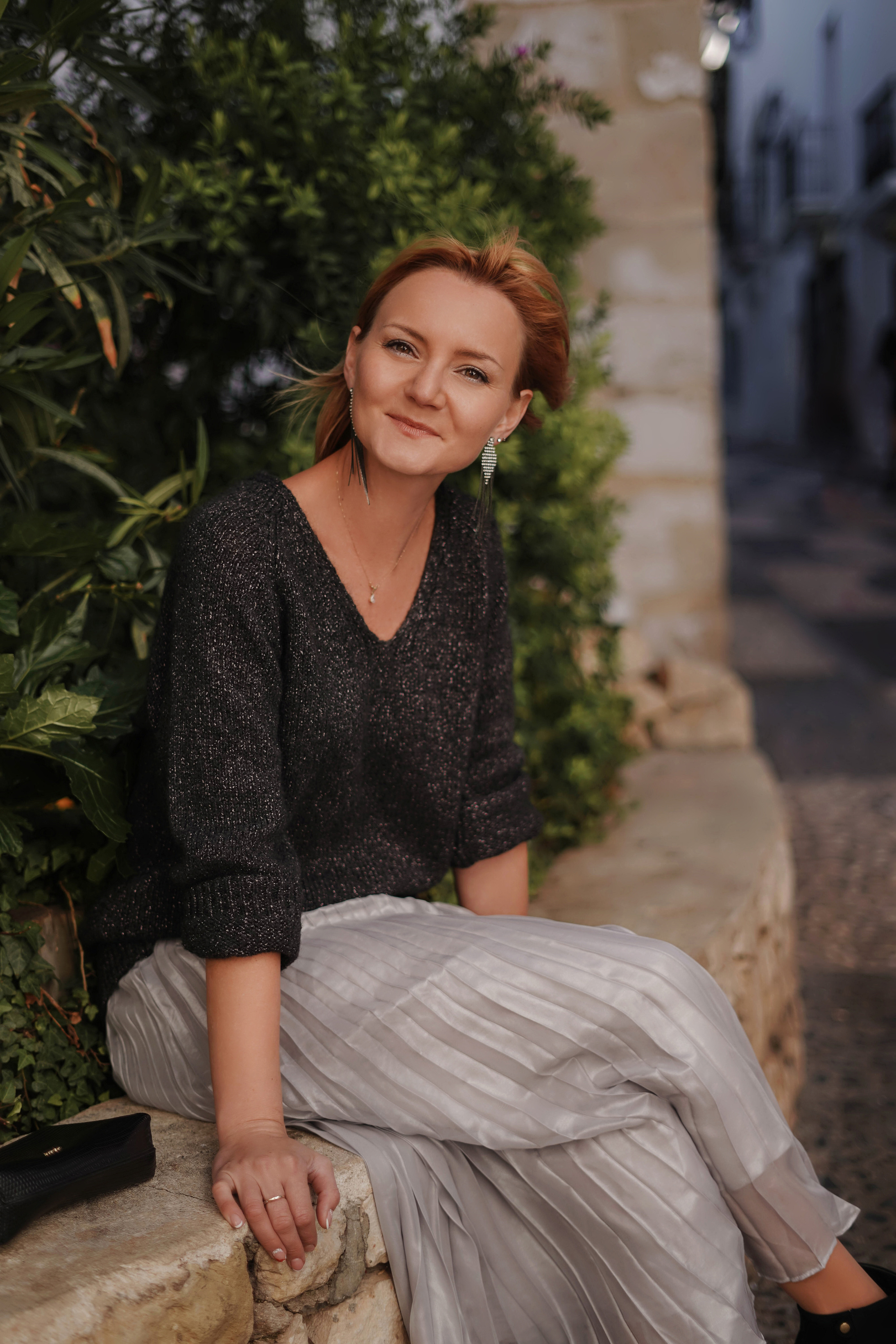 El paseo de Tatiana en Altea. Fotografo familiar, bodas, reportaje Diana Memetova Alicante, Benidorm