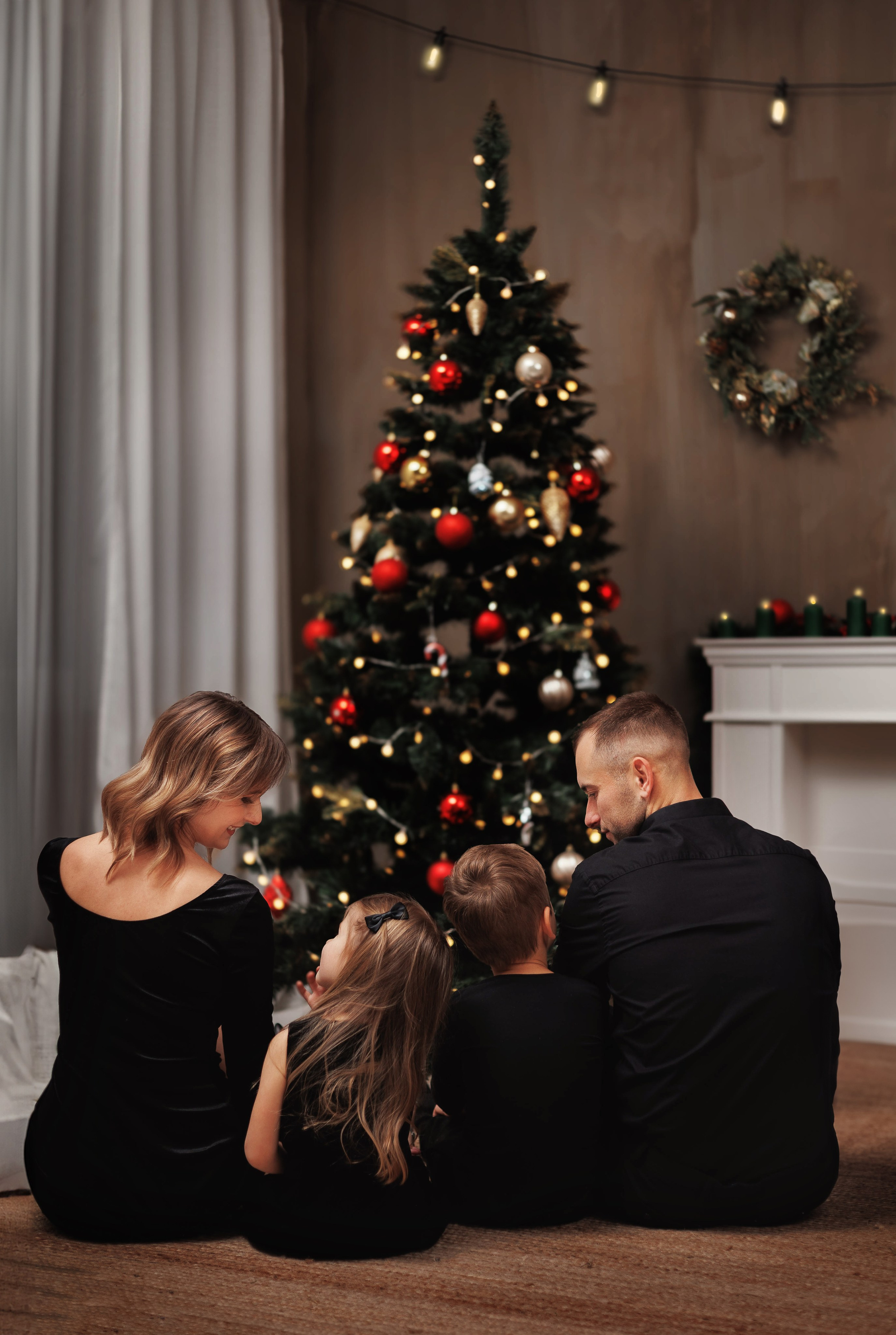 Новогодняя съёмка в студии. Семейный и детский фотограф в Вильнюсе Светлана Наумова