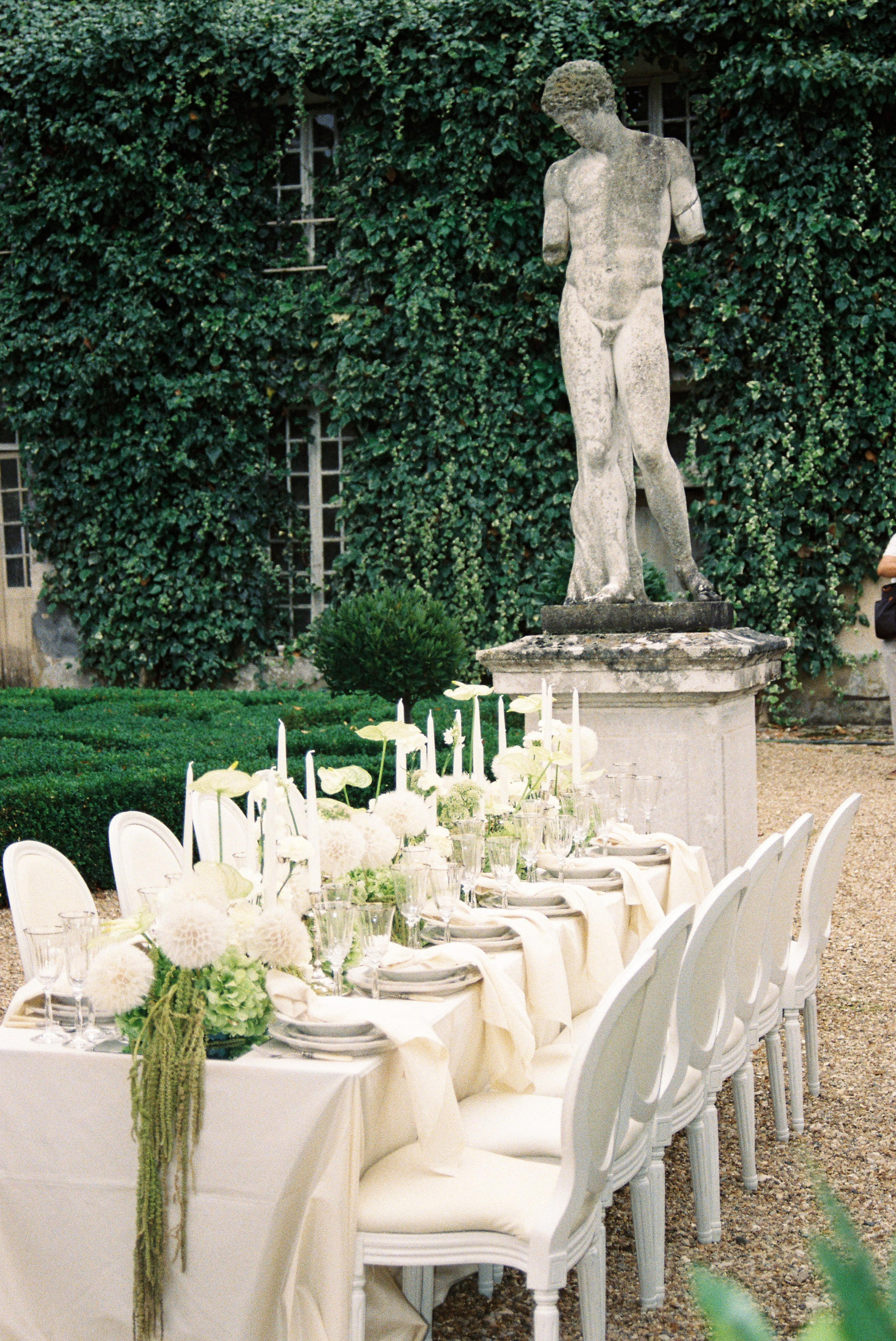 A luxury wedding at Chateau de Villette, just 40 minutes from Paris, captured entirely on film photography