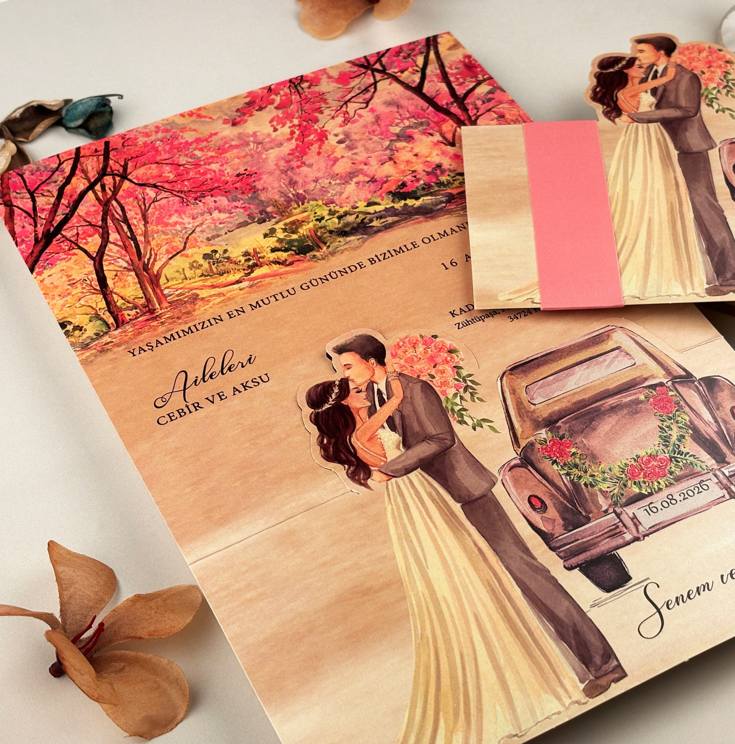  COD-63696 / 5,20 LEI. (Prețul include tipărirea ) +2 LEI TIPĂRIRE PLIC.    DIMENSIUNE	19.3 x 15.3 cm. SUPRAFATA DE TIPARIRE	17 x 5 cm.  Fara a contine plic clasic, aceasta invitatie de nunta dintr-un carton lucios impresioneaza prin designul deosebit. In partea exterioara, aceasta invitatie de nunta are un model reprezentand un mire si mireasa, precum si o masina cu detalii florale. Atentia pentru detalii in crearea acestei invitatii de nunta deosebite va impresiona, cu siguranta. In interior invitatia de nunta va fi personalizata cu textul de nunta pe care il alegeti dvs. corespunzator evenimentului mult asteptat. Invitatia de nunta se pliaza din trei parti si se va inchide cu ajutorul unei bentite. Pentru un plus de eleganta, va propunem ca pe aceasta bentita sa fie aplicata o stampila de ceara.Invitații Elegante și Refined: Catalogul Ellite | Nunta, Petreceri, Evenimente Corporate.- invitații nuntă  - modele invitații nuntă  - invitații nuntă 2025  - invitații de nuntă elegante  - invitații de nuntă personalizate  - invitații nuntă online  - invitații nuntă handmade  - catalog invitații nuntă  - invitații originale nuntă  - invitații de nuntă moderne  - invitații nuntă vintage  - invitații nuntă rustice  - invitații nuntă clasice  - design invitații nuntă  - invitații de nuntă cu tematică.- invitații nuntă florale  - invitații nuntă boho  - invitații nuntă aurii  - invitații nuntă minimaliste  - invitații nuntă cu sigiliu  - invitații nuntă cu acuarelă  - invitații nuntă cu fotografie  - invitații nuntă cu inițiale  - invitații nuntă elegante alb-negru  - invitații nuntă cu hârtie texturată  - invitații nuntă cu decupaj laser  - invitații nuntă cu flori uscate. - print invitații nuntă  - invitații nuntă personalizate cu numele mirilor  - invitații nuntă cu plic inclus  - invitații nuntă cu cartolină dublă  - invitații nuntă calitate premium  - invitații nuntă ieftine  - invitații nuntă rapide.- invitații nuntă România  - invitații nuntă București / Botoșani . Iași suceava- invitații nuntă cu livrare în țară  - invitații nuntă online România.- „Invitație de nuntă elegantă cu design floral și plic crem”  - „Model de invitație de nuntă vintage cu sigiliu de ceară”  - „Set complet invitații de nuntă personalizate cu inițialele mirilor”  - „Invitație de nuntă modernă cu design minimalist și text negru pe fundal alb”  - „Invitație de nuntă rustică pe hârtie kraft cu șnur de iută”  - „Invitație de nuntă cu decupaj laser și detalii aurii” - „Invitație de nuntă în stil boho cu imprimeu floral colorat”  - „Invitație romantică de nuntă cu flori uscate și panglică din satin”  - „Invitație de nuntă clasică cu monogramă și font caligrafic”  - „Invitație de nuntă în stil glamour cu folie aurie și text embosat”- „Model de invitație de nuntă 2025 cu design elegant și font modern”  - „Cele mai noi invitații de nuntă 2025 – stil floral, sofisticat”