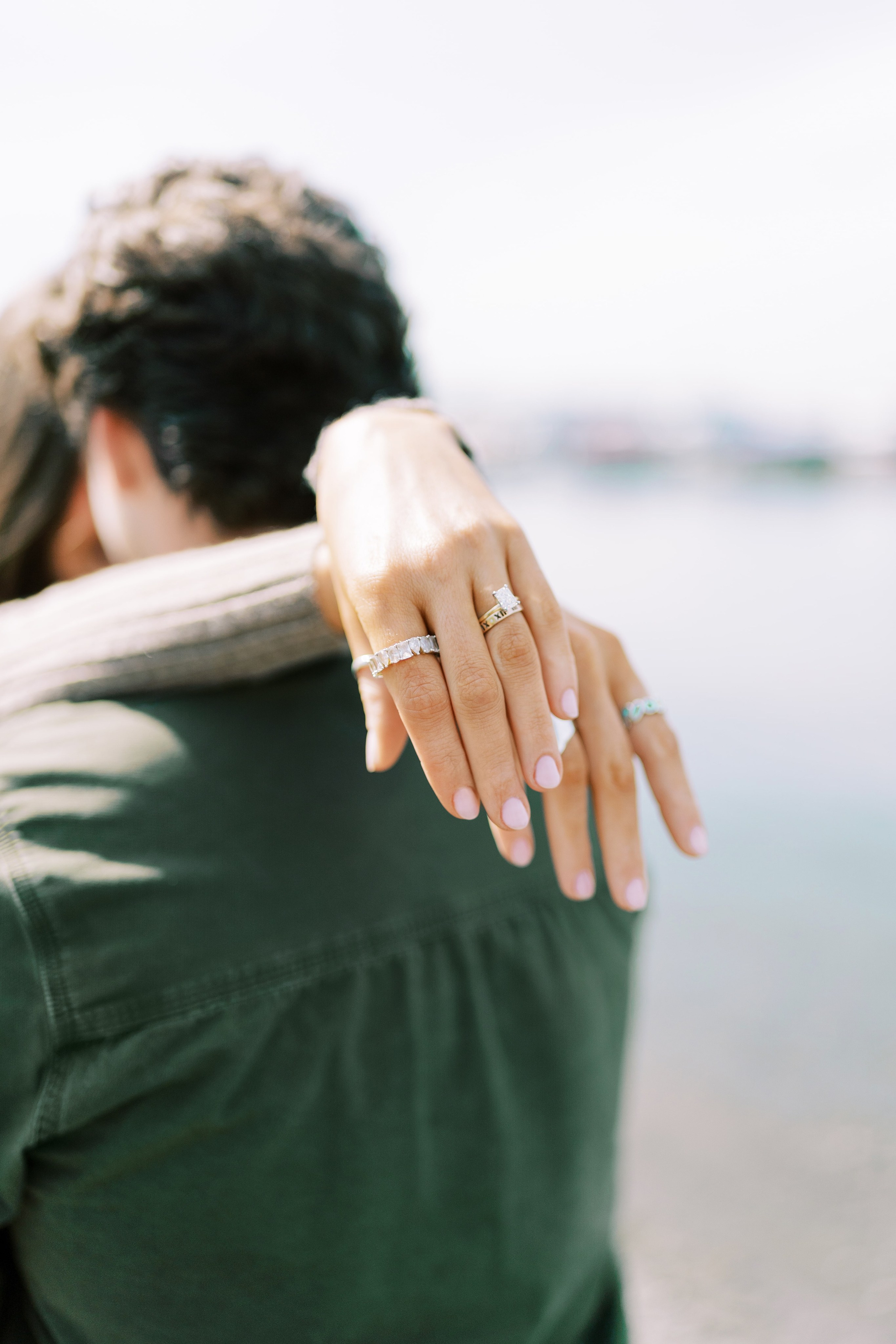 Engagement photo shoot Jake & Caroline / May 2024. Marina Park|Kirkland, WA. EVAN ARISTOV WEDDING PHOTOGRAPHY — Seattle Wedding Photographer