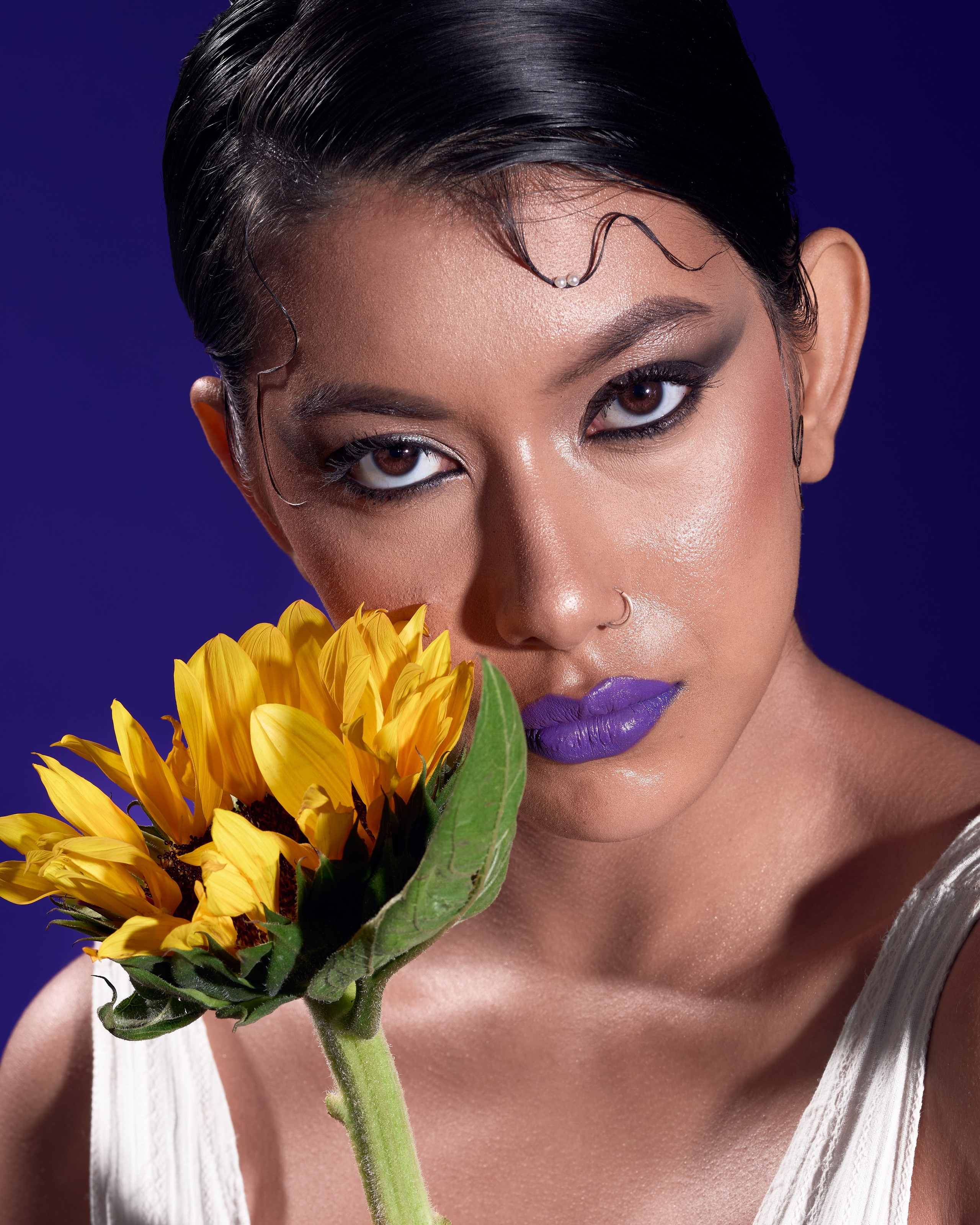 Colorful Flower Studio Portrait in Chennai